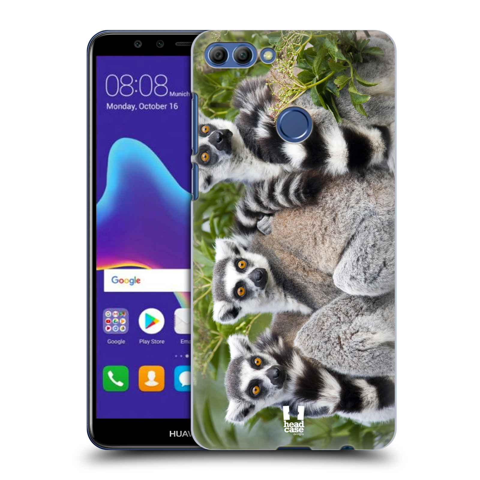 HEAD CASE plastový obal na mobil Huawei Y9 2018 vzor slavná zvířata foto lemur