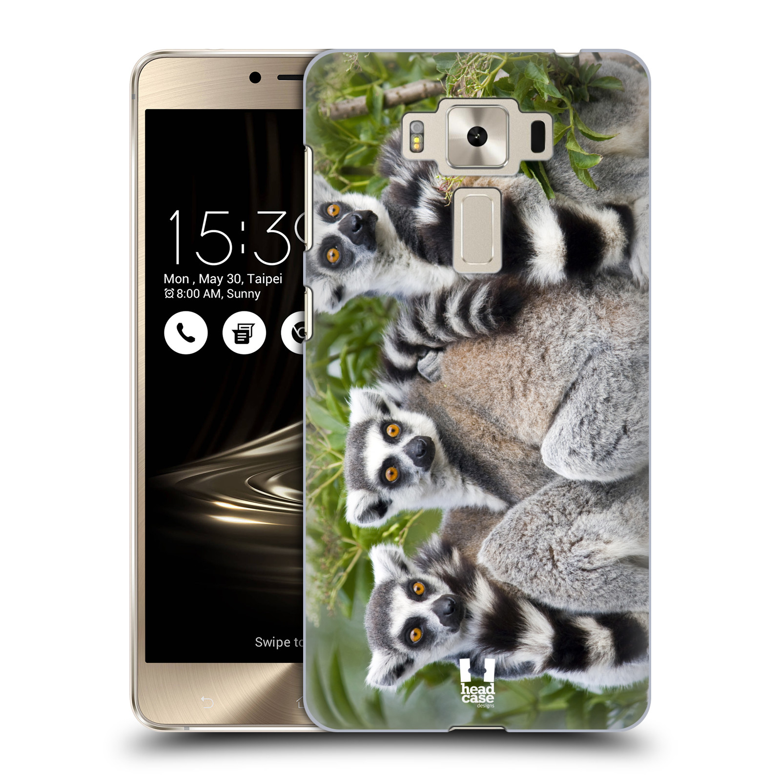 HEAD CASE plastový obal na mobil Asus Zenfone 3 DELUXE ZS550KL vzor slavná zvířata foto lemur