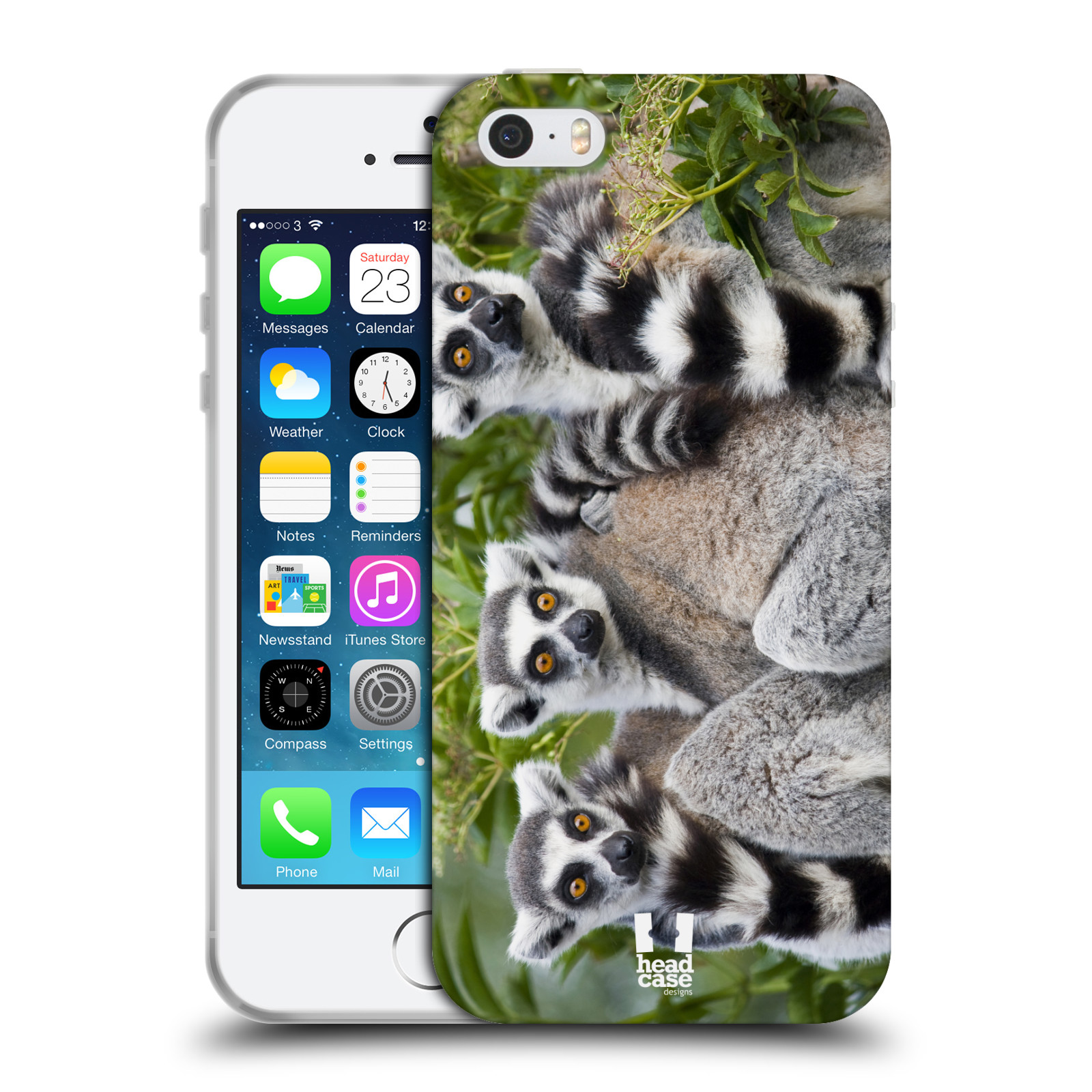 HEAD CASE silikonový obal na mobil Apple Iphone SE vzor slavná zvířata foto lemur