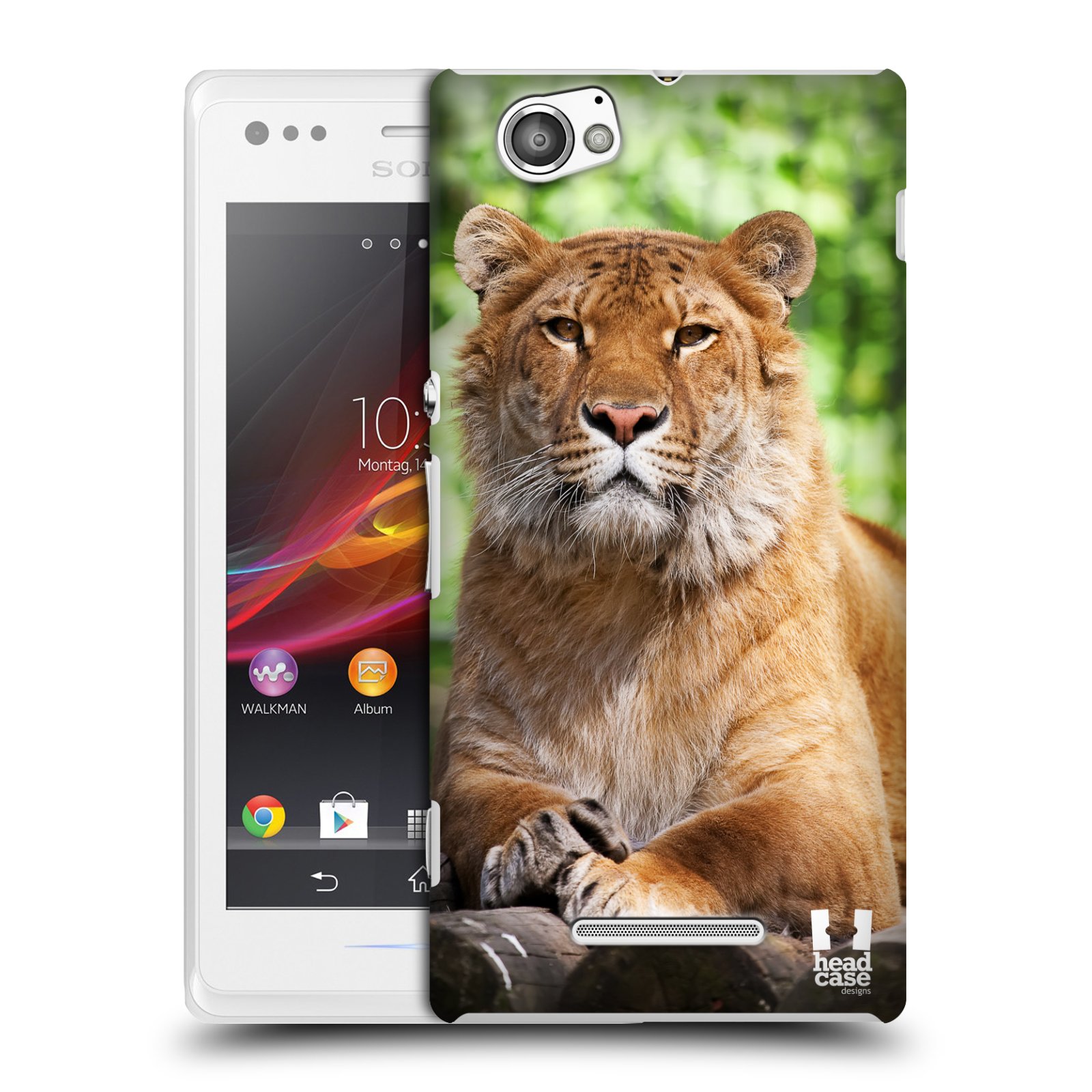HEAD CASE plastový obal na mobil Sony Xperia M vzor slavná zvířata foto tygr
