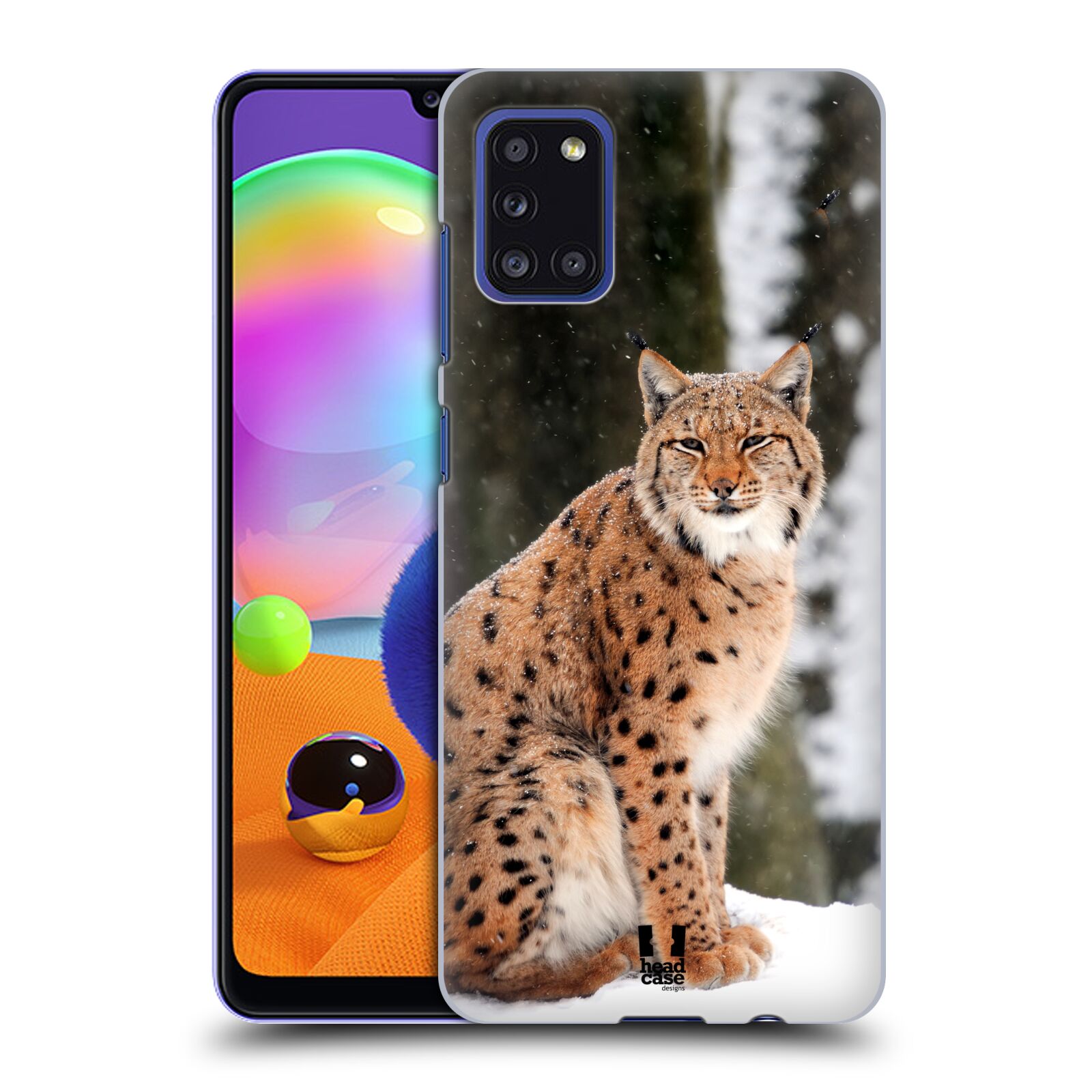 Zadní kryt na mobil Samsung Galaxy A31 vzor slavná zvířata foto rys