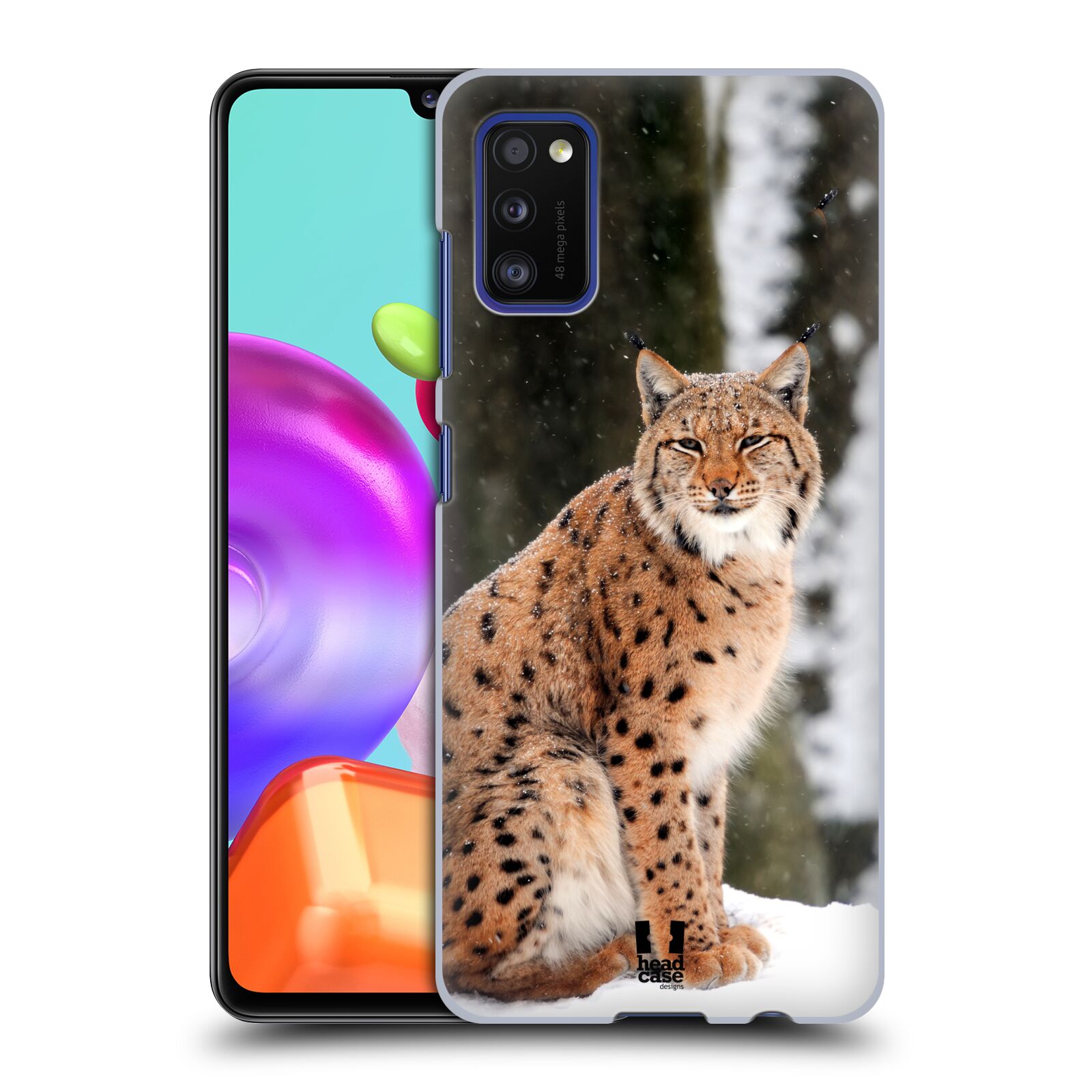 Zadní kryt na mobil Samsung Galaxy A41 vzor slavná zvířata foto rys