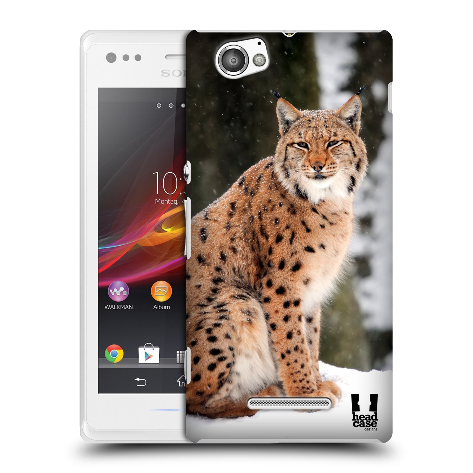 HEAD CASE plastový obal na mobil Sony Xperia M vzor slavná zvířata foto rys