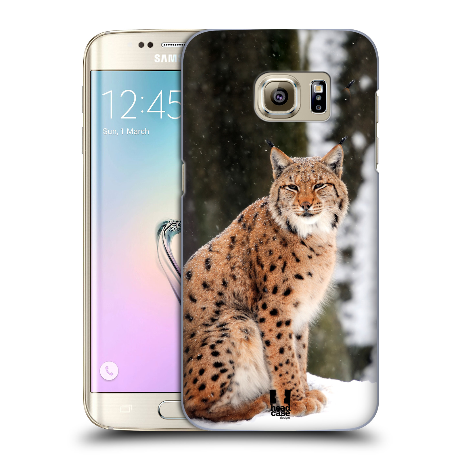 HEAD CASE plastový obal na mobil SAMSUNG GALAXY S7 EDGE vzor slavná zvířata foto rys