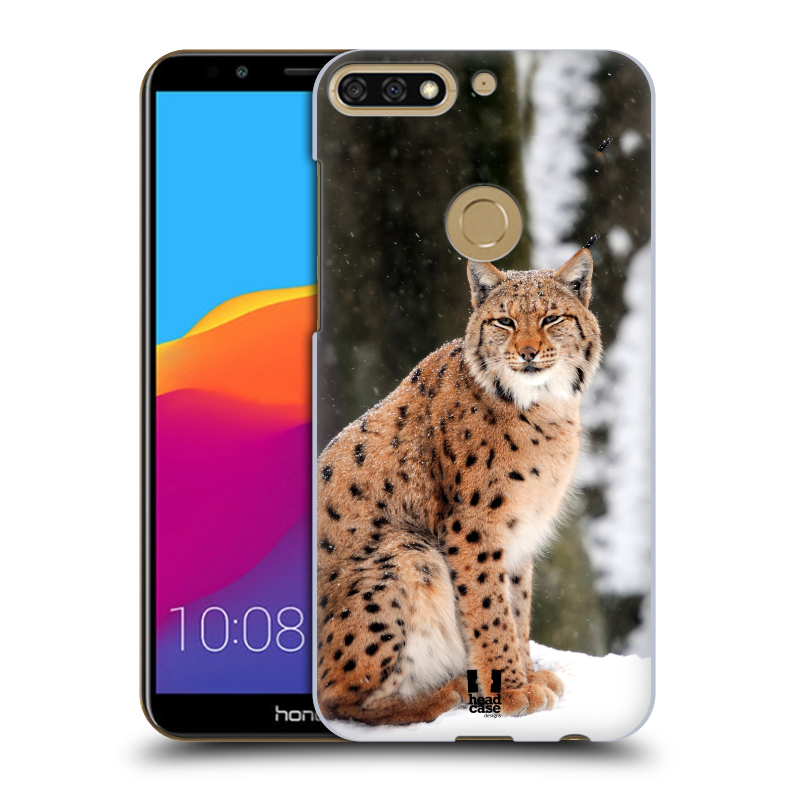 HEAD CASE plastový obal na mobil Honor 7c vzor slavná zvířata foto rys