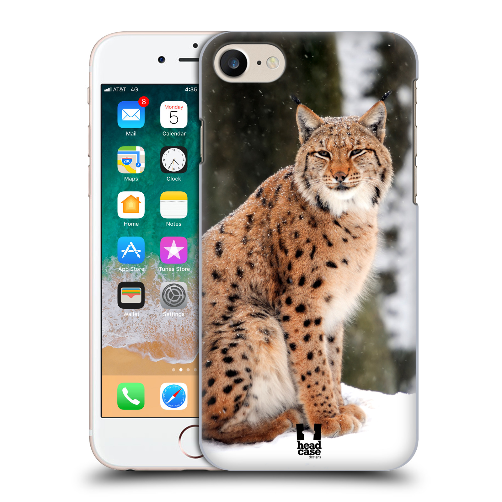 Plastové pouzdro pro mobil Apple Iphone 7/8/SE 2020 vzor slavná zvířata foto rys