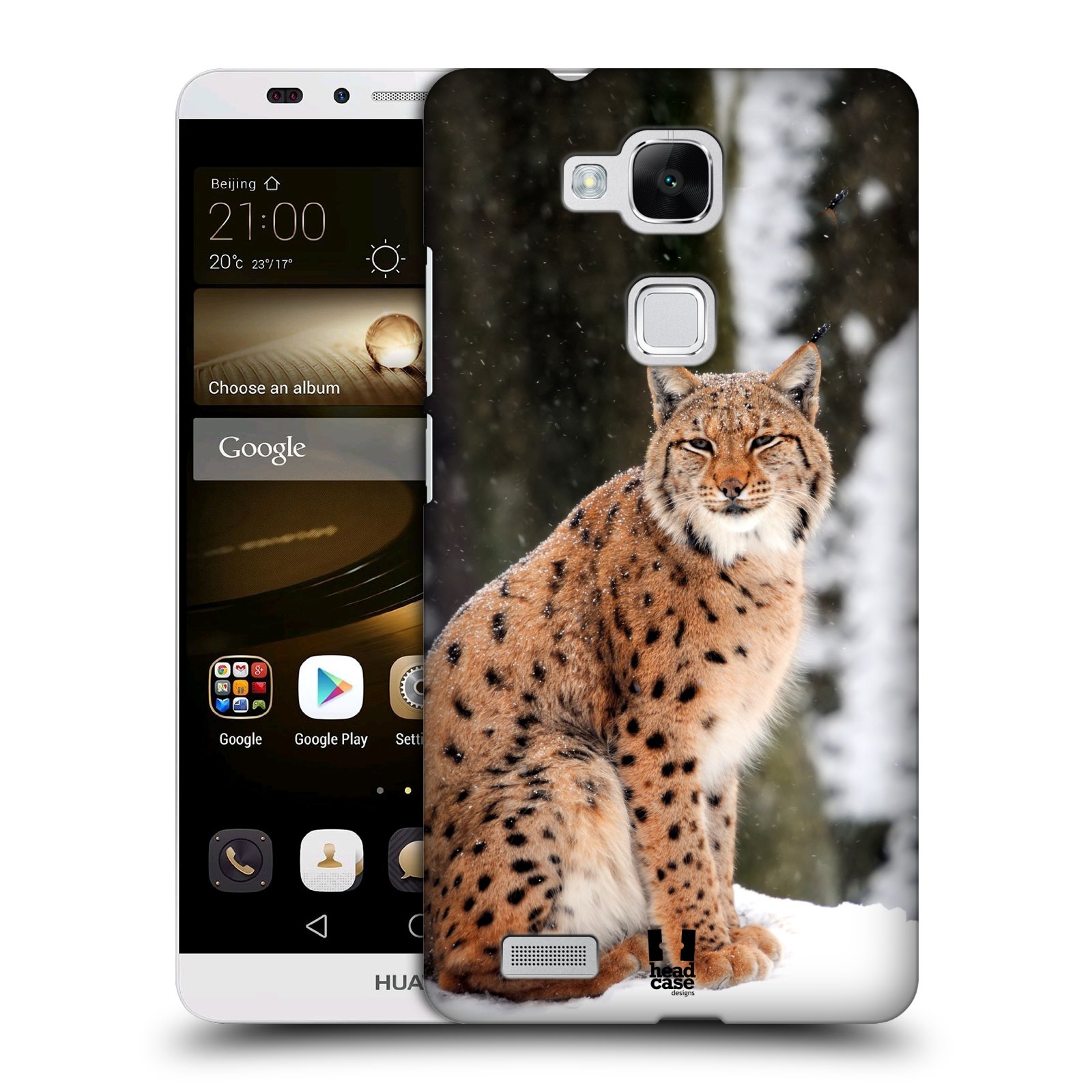 HEAD CASE plastový obal na mobil Huawei Mate 7 vzor slavná zvířata foto rys