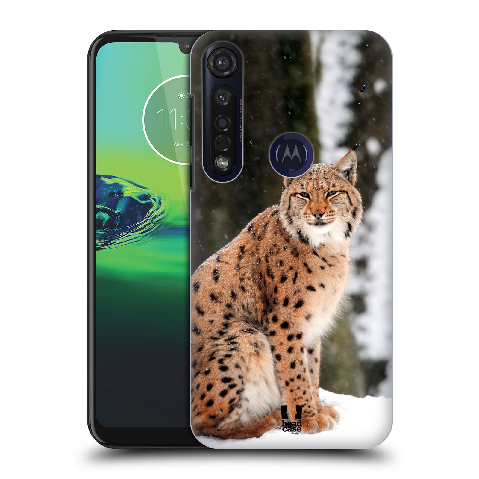 Pouzdro na mobil Motorola Moto G8 PLUS - HEAD CASE - vzor slavná zvířata foto rys