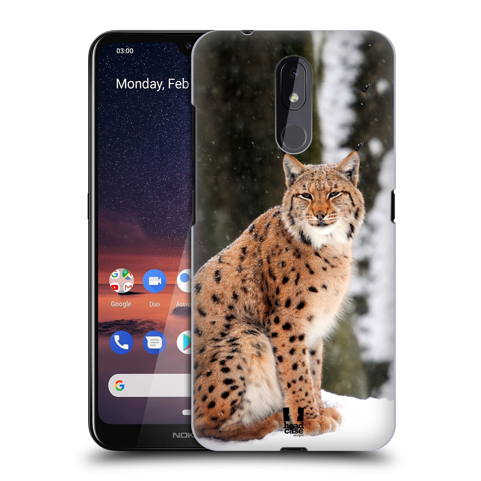 Pouzdro na mobil Nokia 3.2 - HEAD CASE - vzor slavná zvířata foto rys