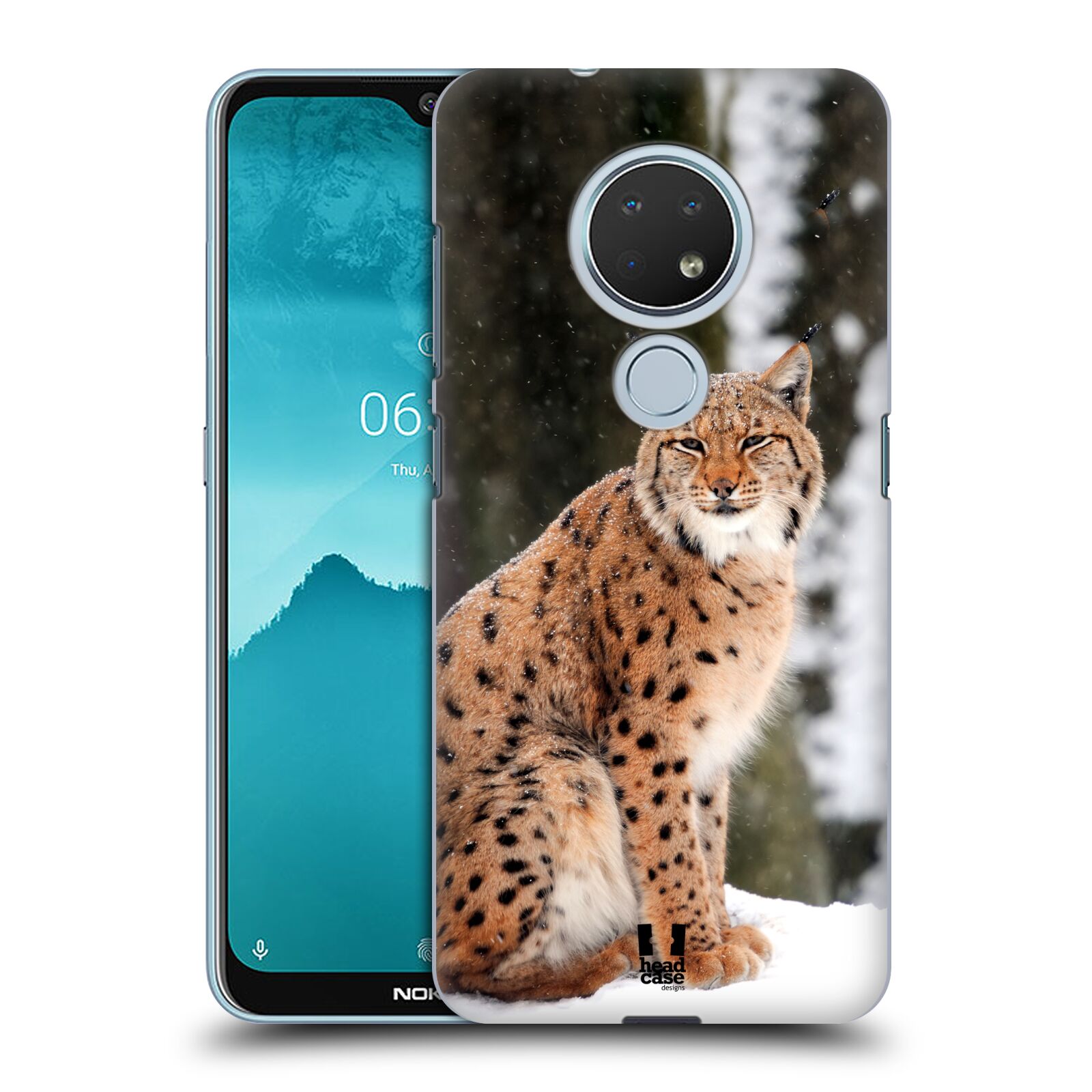 Pouzdro na mobil Nokia 6.2 - HEAD CASE - vzor slavná zvířata foto rys