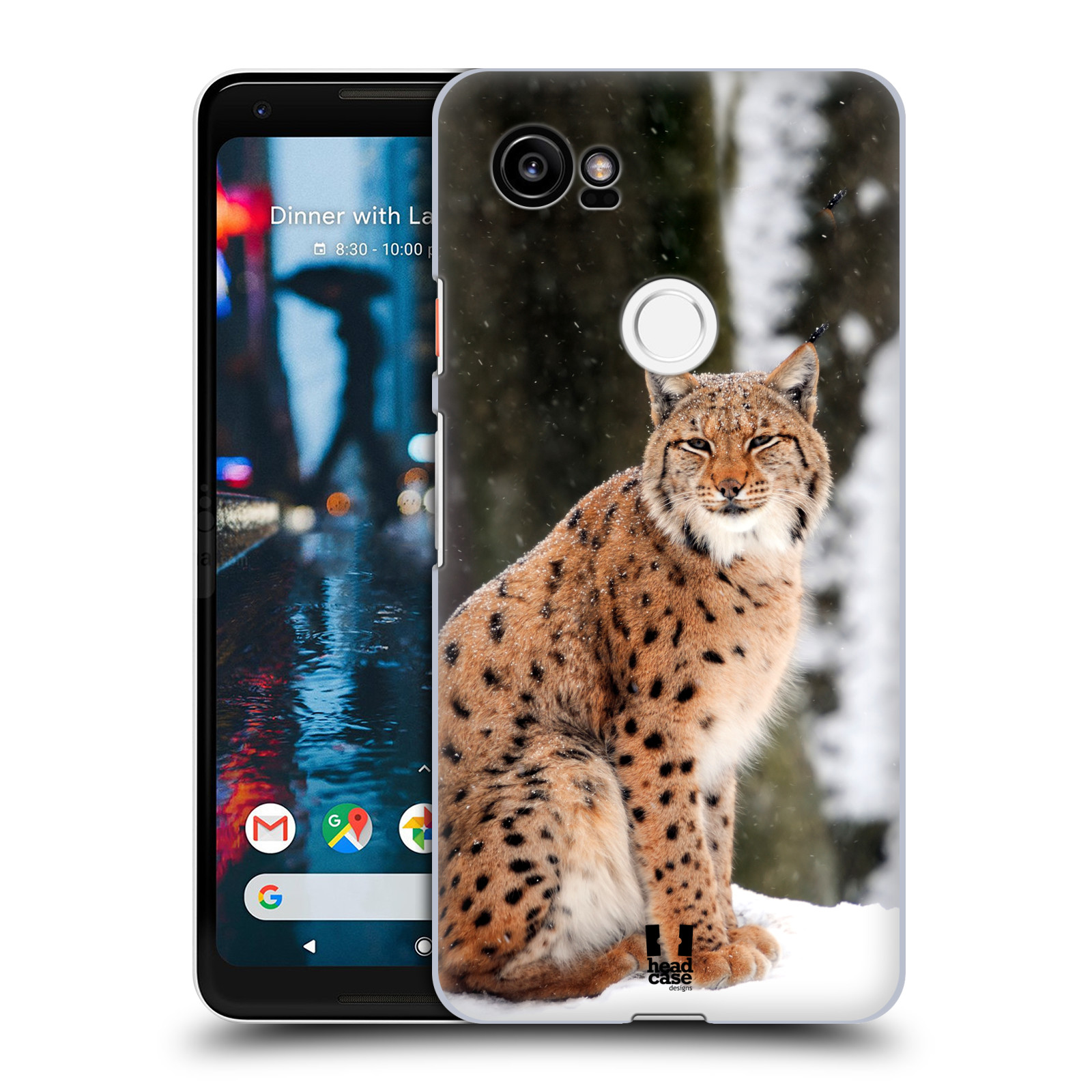HEAD CASE plastový obal na mobil Google Pixel 2 XL vzor slavná zvířata foto rys