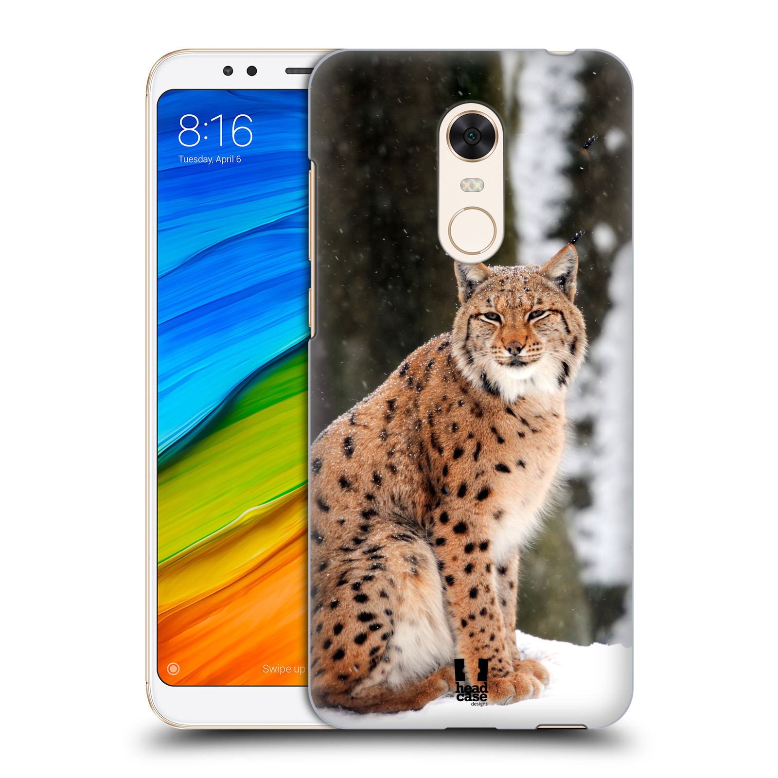 HEAD CASE plastový obal na mobil Xiaomi Redmi 5 PLUS vzor slavná zvířata foto rys