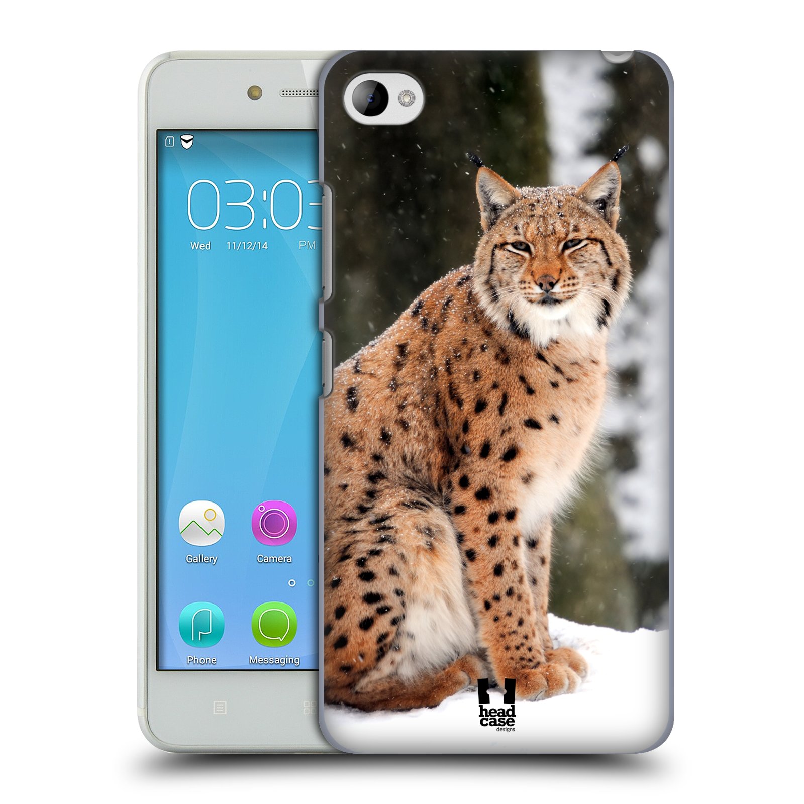HEAD CASE pevný plastový obal na mobil LENOVO S90 vzor slavná zvířata foto rys