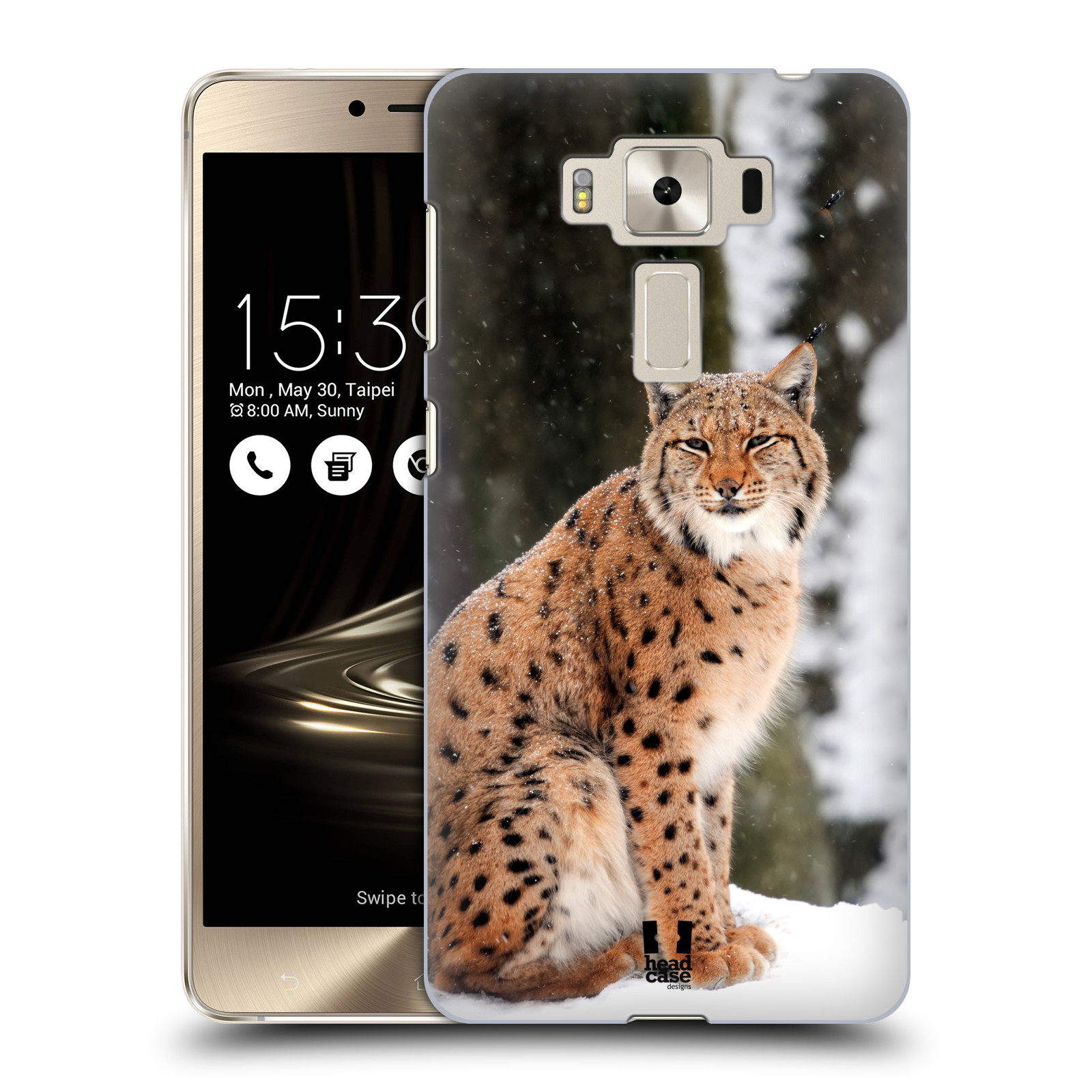 HEAD CASE plastový obal na mobil Asus Zenfone 3 DELUXE ZS550KL vzor slavná zvířata foto rys