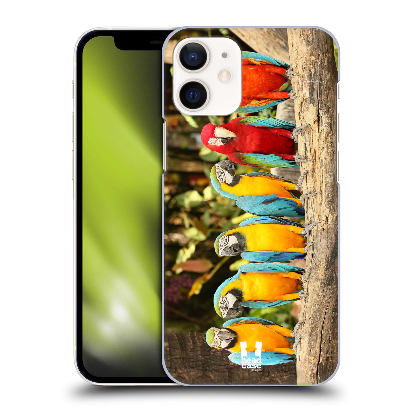 Plastový obal na mobil Apple Iphone 12 MINI vzor slavná zvířata foto papoušci
