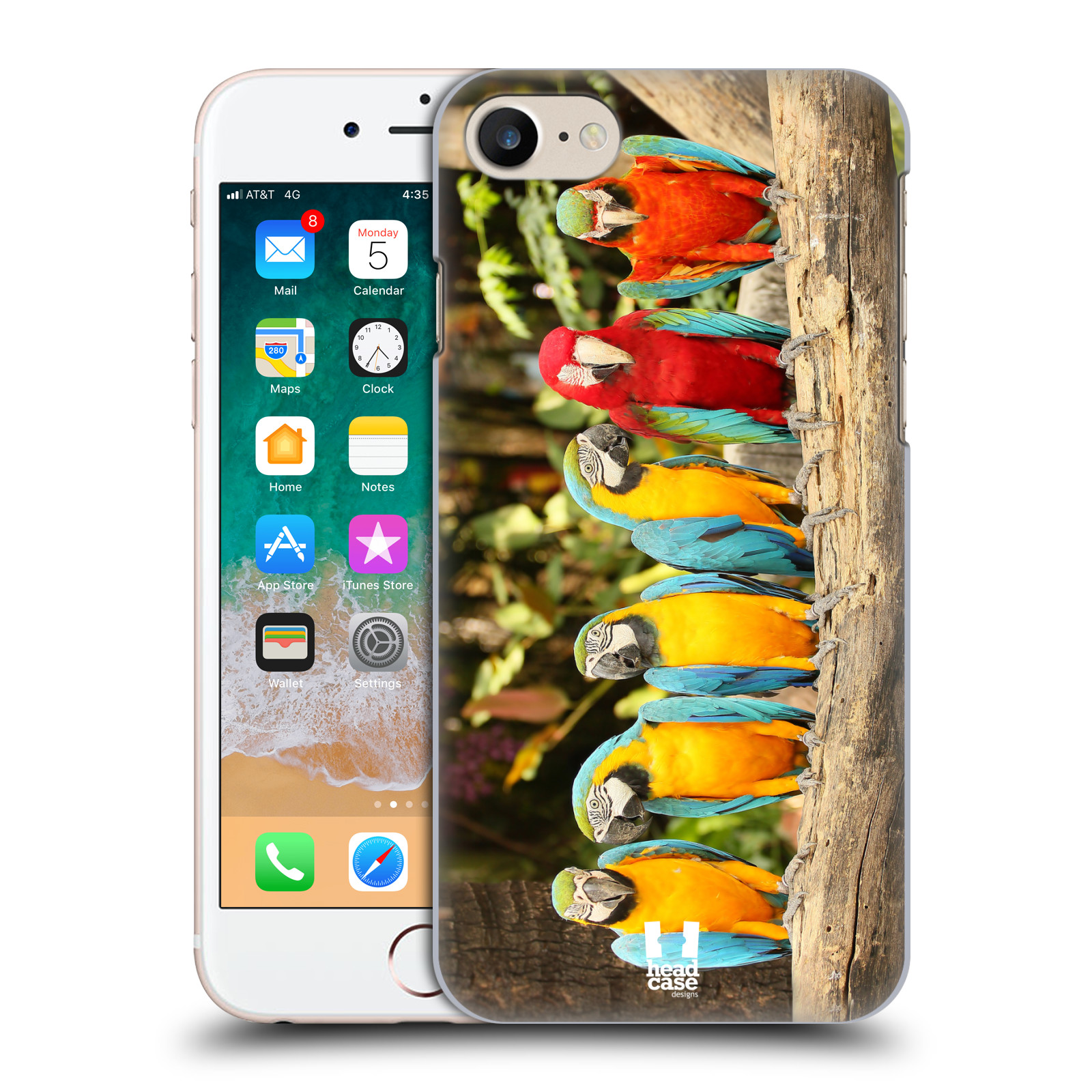 Plastové pouzdro pro mobil Apple Iphone 7/8/SE 2020 vzor slavná zvířata foto papoušci