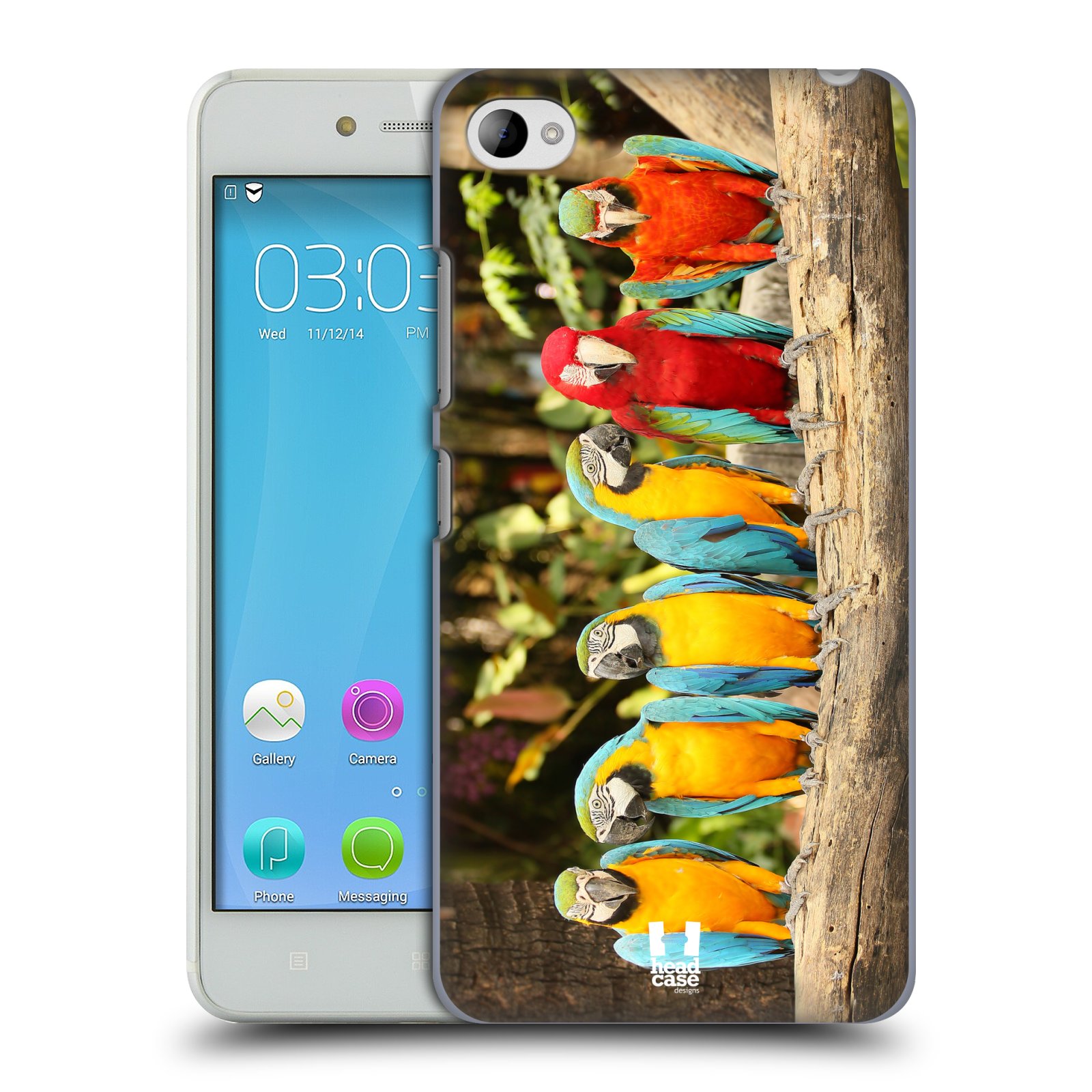 HEAD CASE pevný plastový obal na mobil LENOVO S90 vzor slavná zvířata foto papoušci