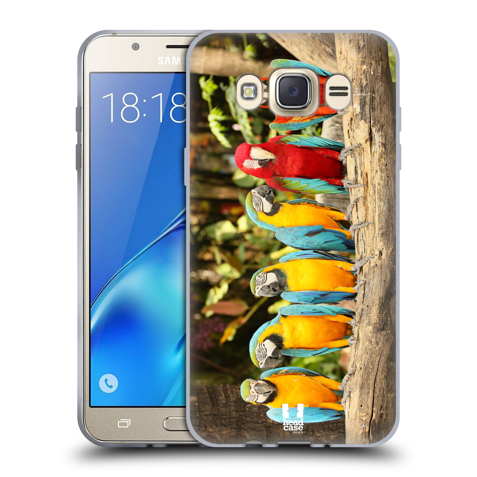 HEAD CASE silikonový obal, kryt na mobil Samsung Galaxy J7 2016 (J710, J710F) vzor slavná zvířata foto papoušci