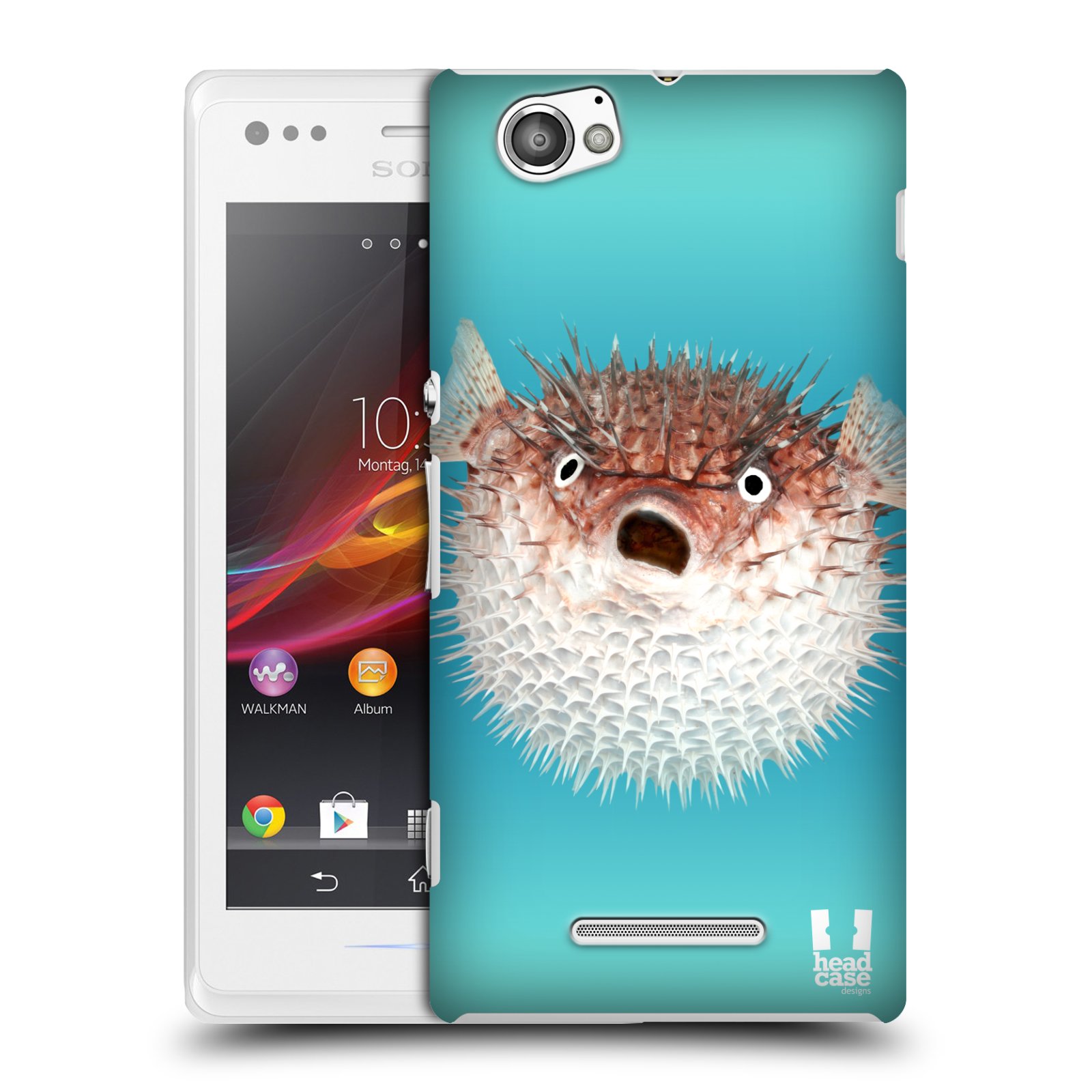 HEAD CASE plastový obal na mobil Sony Xperia M vzor slavná zvířata foto ježík hnědý