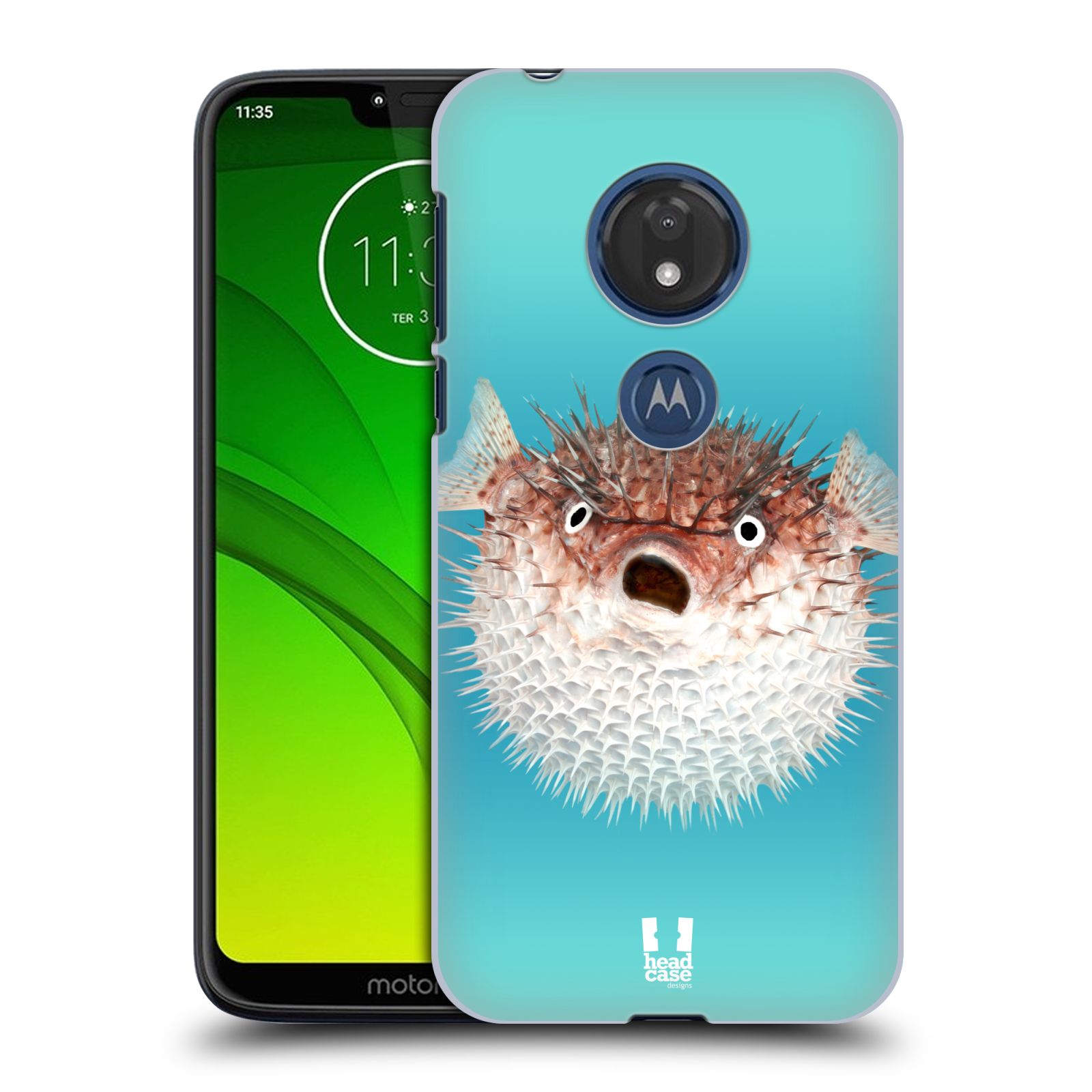 Pouzdro na mobil Motorola Moto G7 Play vzor slavná zvířata foto ježík hnědý