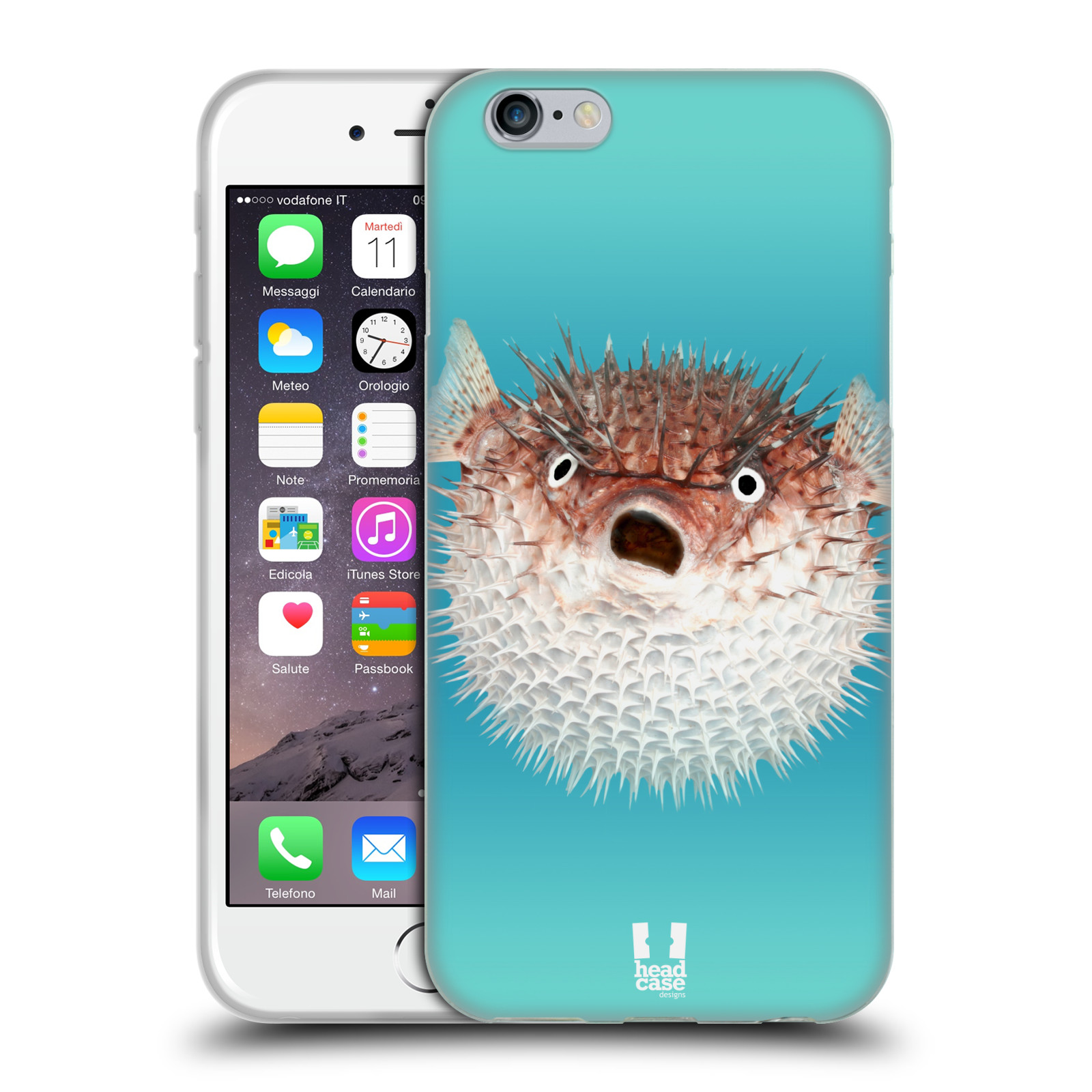 HEAD CASE silikonový obal na mobil Apple Iphone 6/6S vzor slavná zvířata foto ježík hnědý
