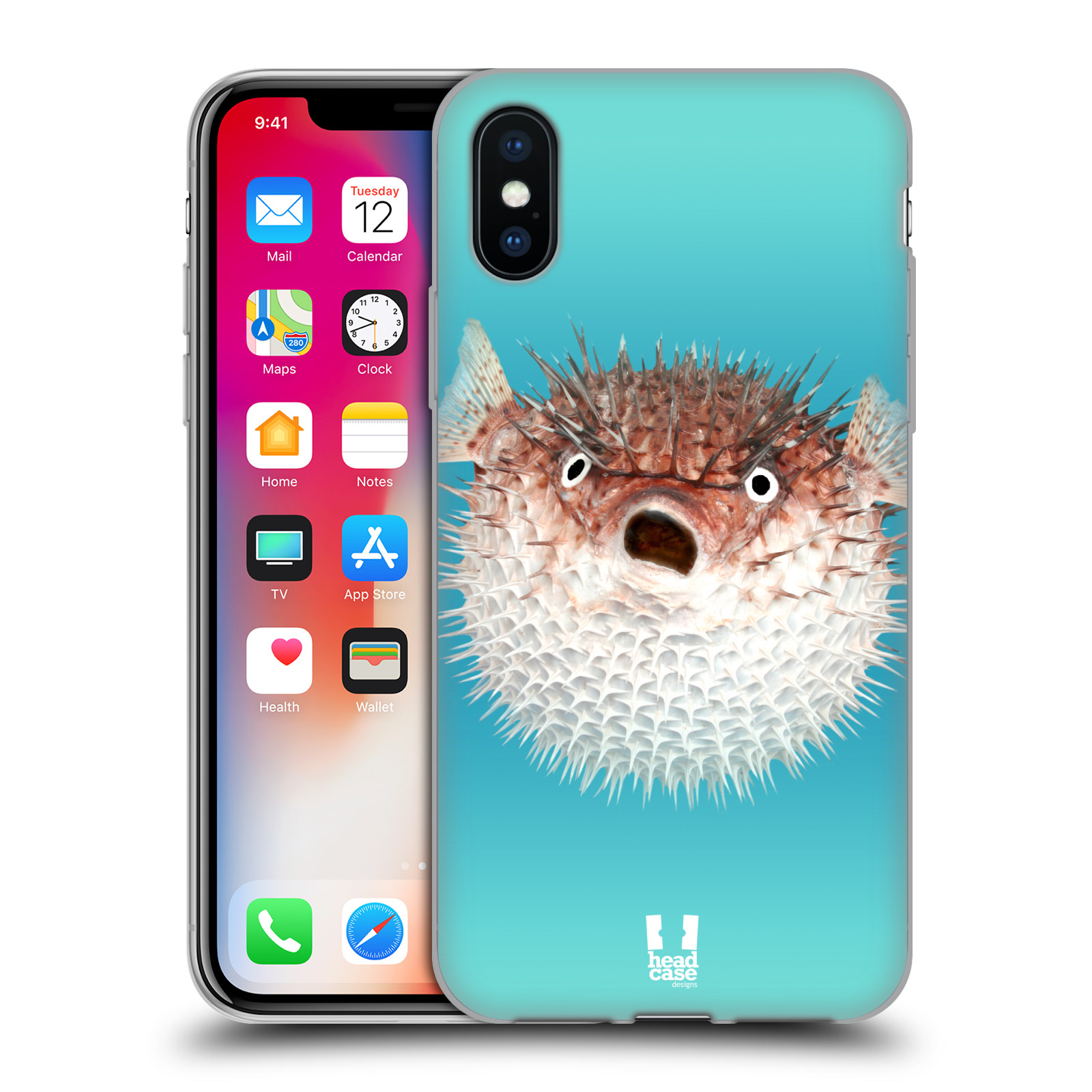 HEAD CASE silikonový obal na mobil Apple Iphone X vzor slavná zvířata foto ježík hnědý