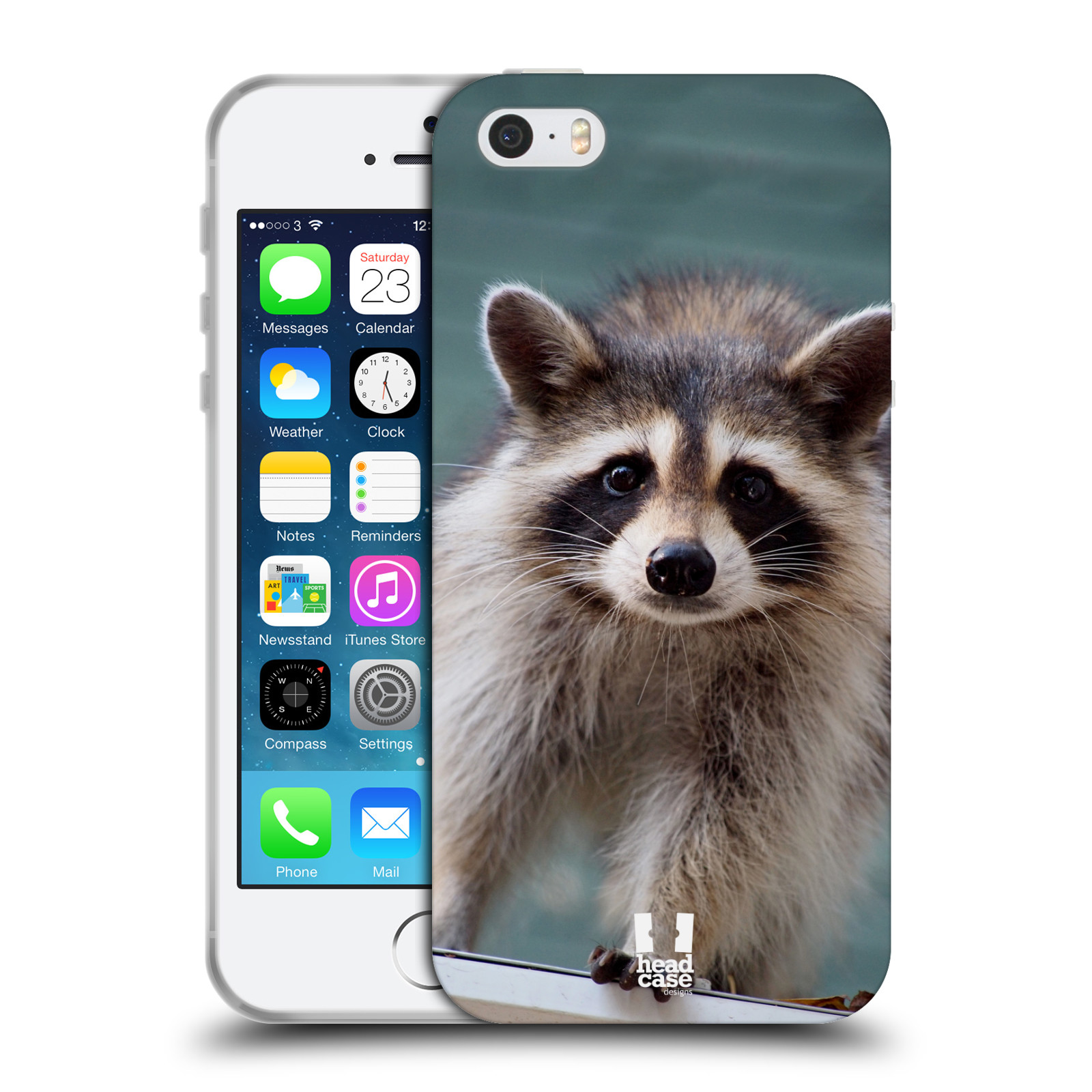 HEAD CASE silikonový obal na mobil Apple Iphone 5/5S vzor slavná zvířata foto malý mýval