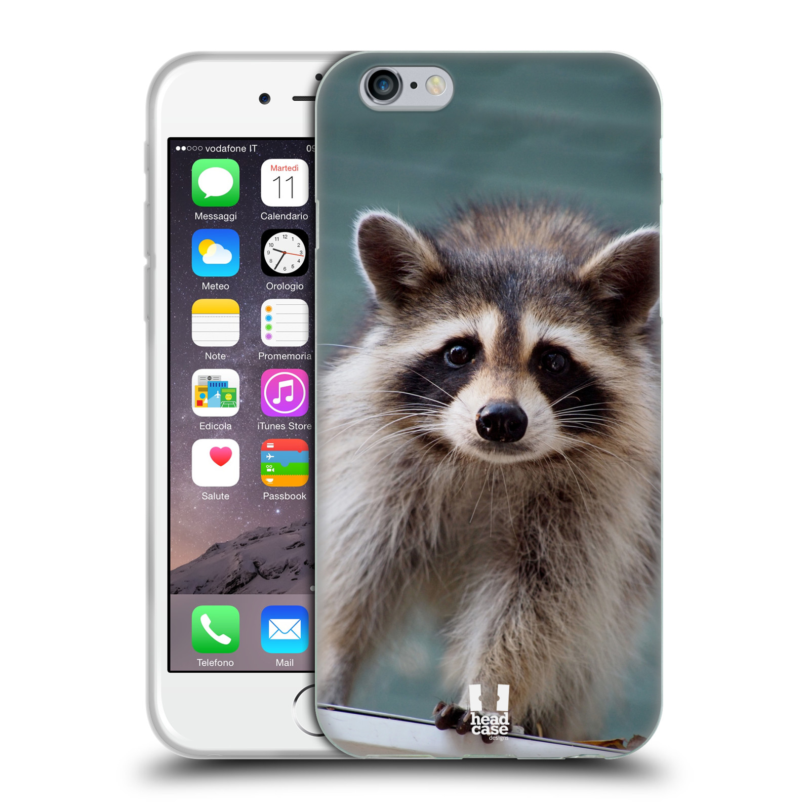HEAD CASE silikonový obal na mobil Apple Iphone 6/6S vzor slavná zvířata foto malý mýval