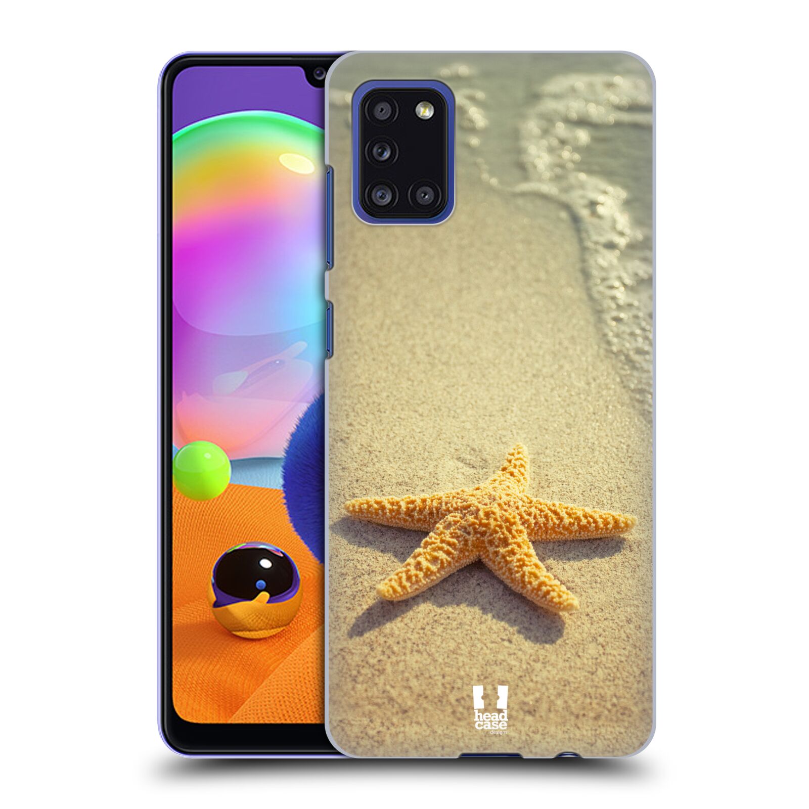 Zadní kryt na mobil Samsung Galaxy A31 vzor slavná zvířata foto hvězda na břehu