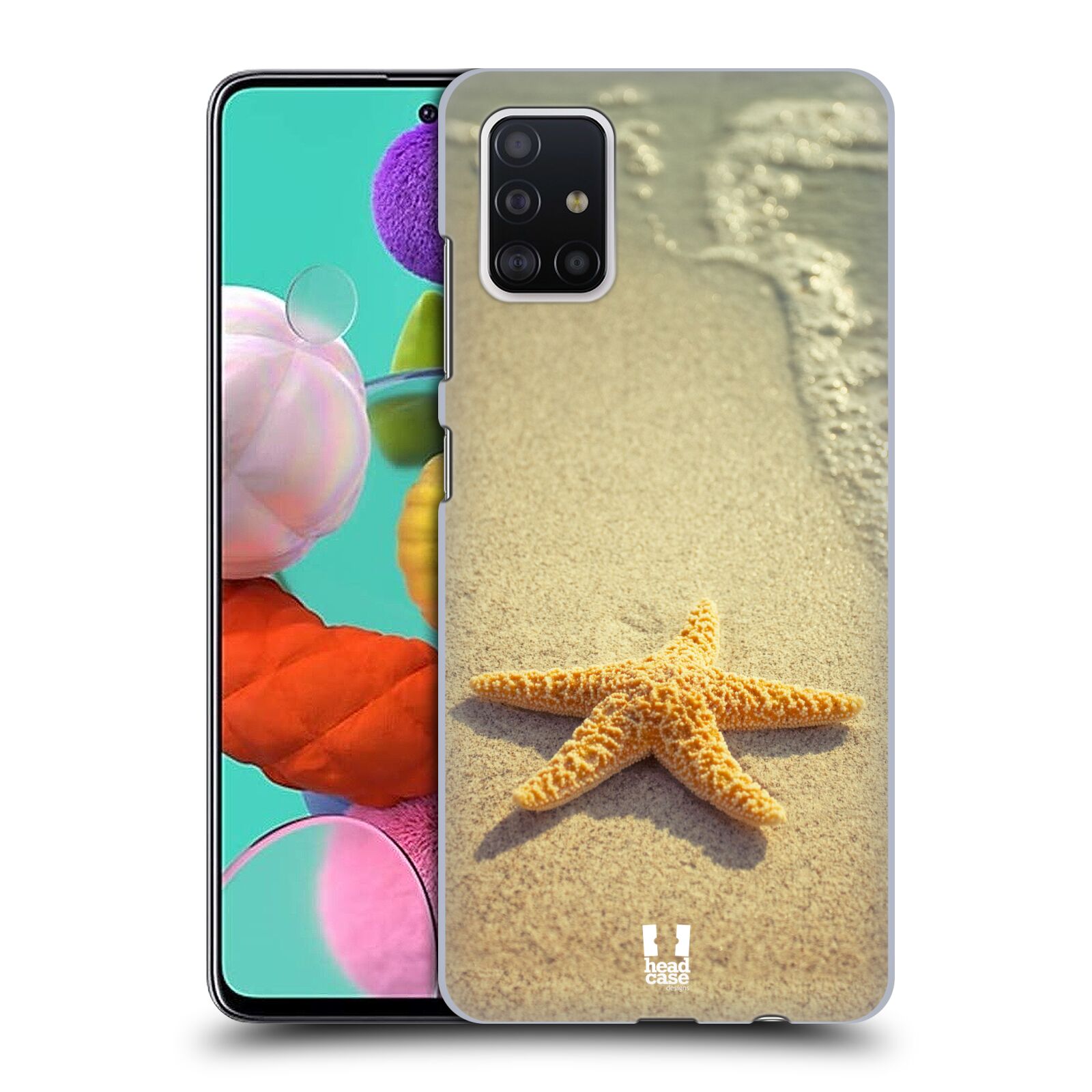 Pouzdro na mobil Samsung Galaxy A51 - HEAD CASE - vzor slavná zvířata foto hvězda na břehu