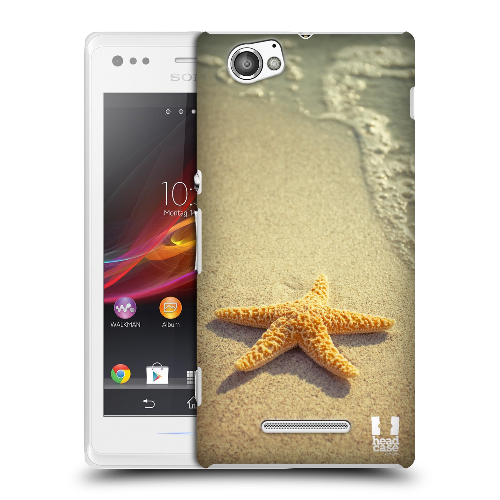 HEAD CASE plastový obal na mobil Sony Xperia M vzor slavná zvířata foto hvězda na břehu