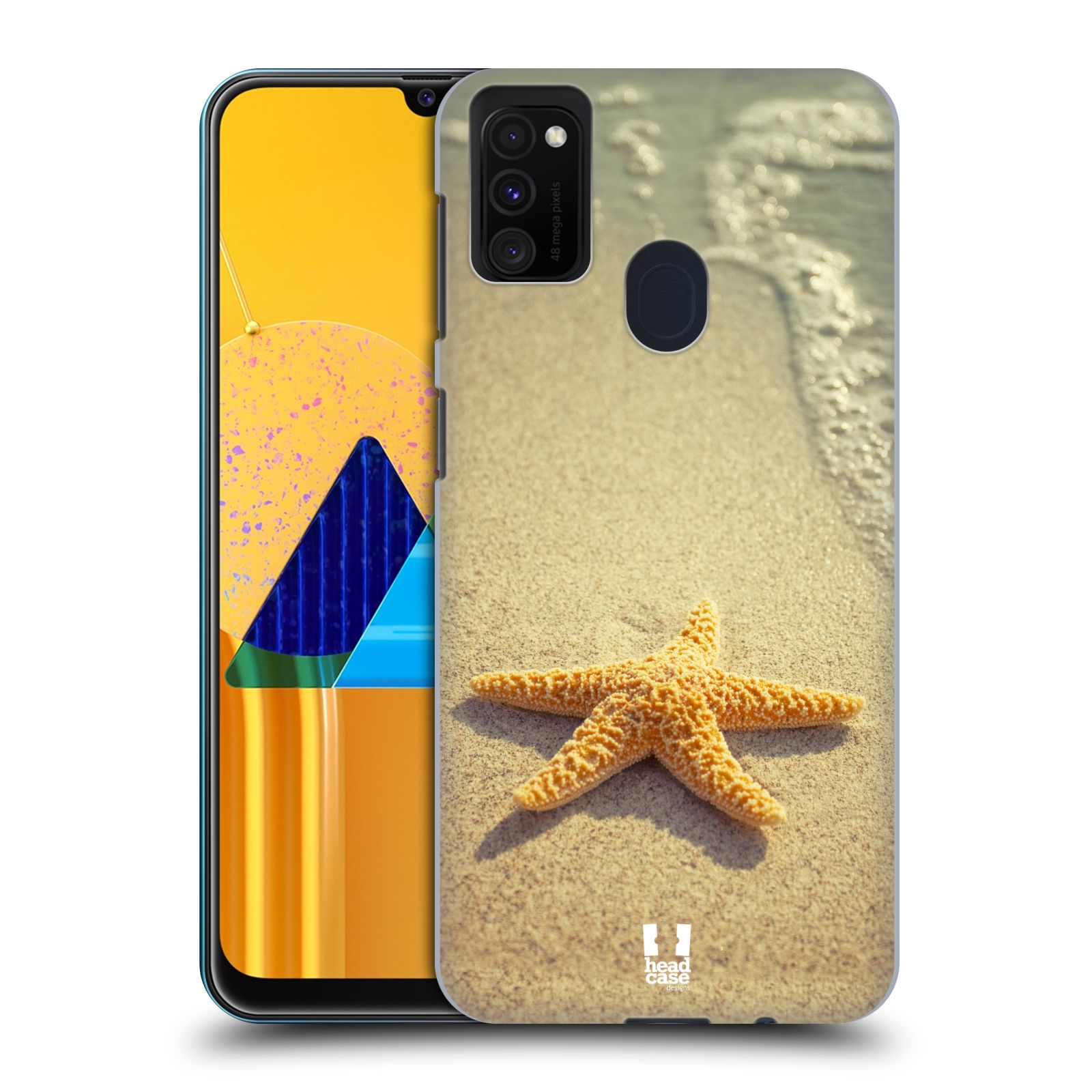 Zadní kryt na mobil Samsung Galaxy M21 vzor slavná zvířata foto hvězda na břehu