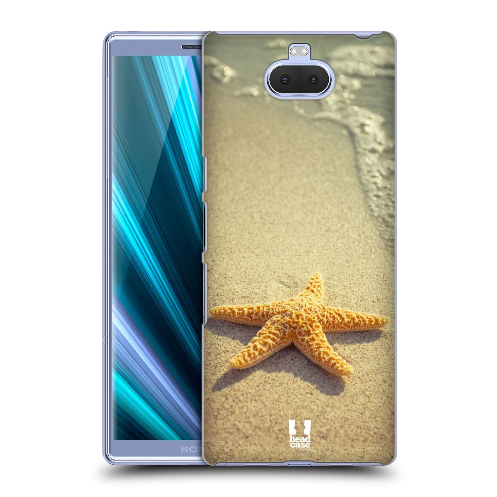 Pouzdro na mobil Sony Xperia 10 - Head Case - vzor slavná zvířata foto hvězda na břehu