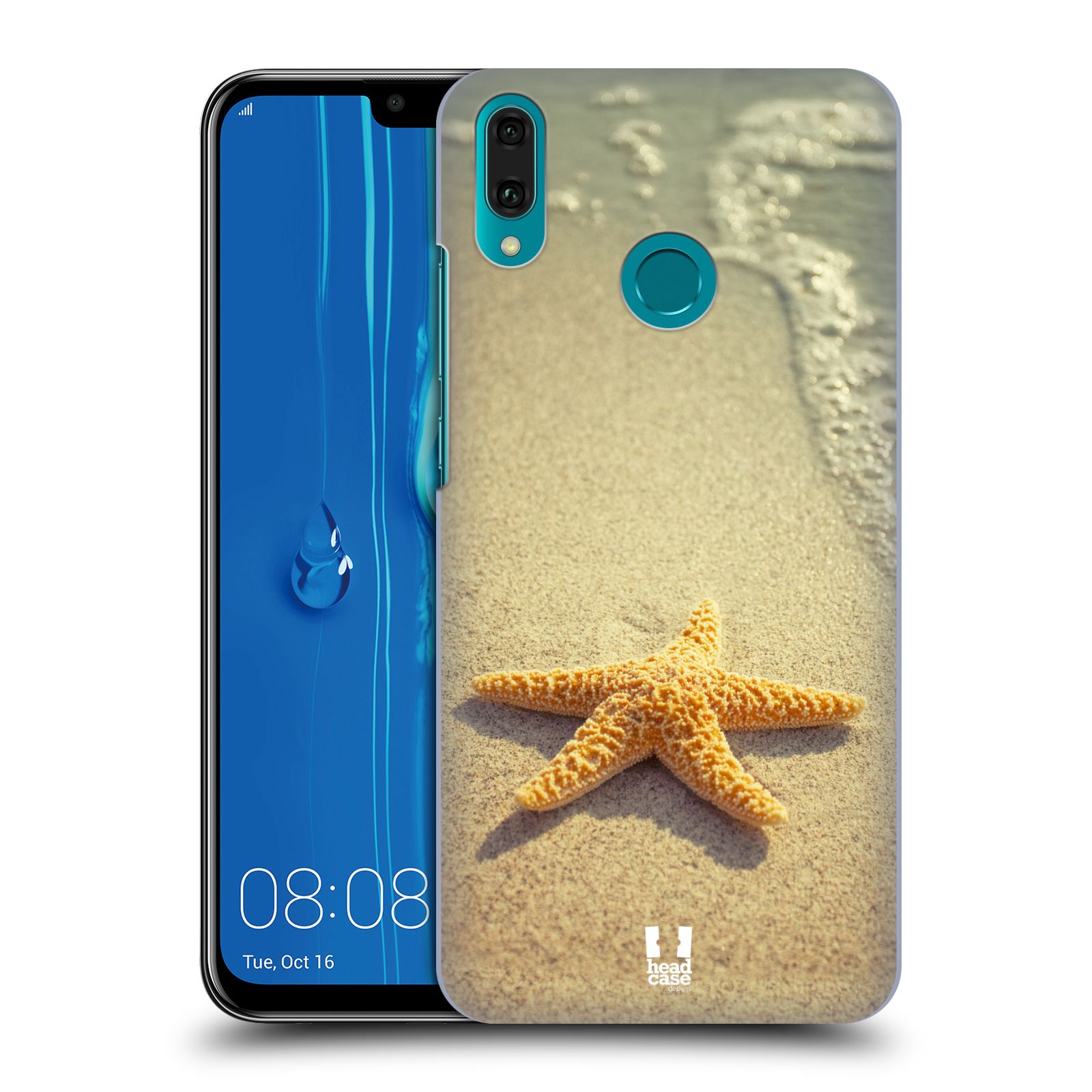 Pouzdro na mobil Huawei Y9 2019 - HEAD CASE - vzor slavná zvířata foto hvězda na břehu