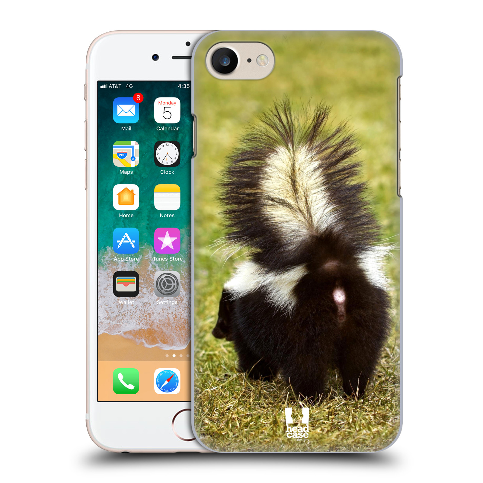 Plastové pouzdro pro mobil Apple Iphone 7/8/SE 2020 vzor slavná zvířata foto skunk