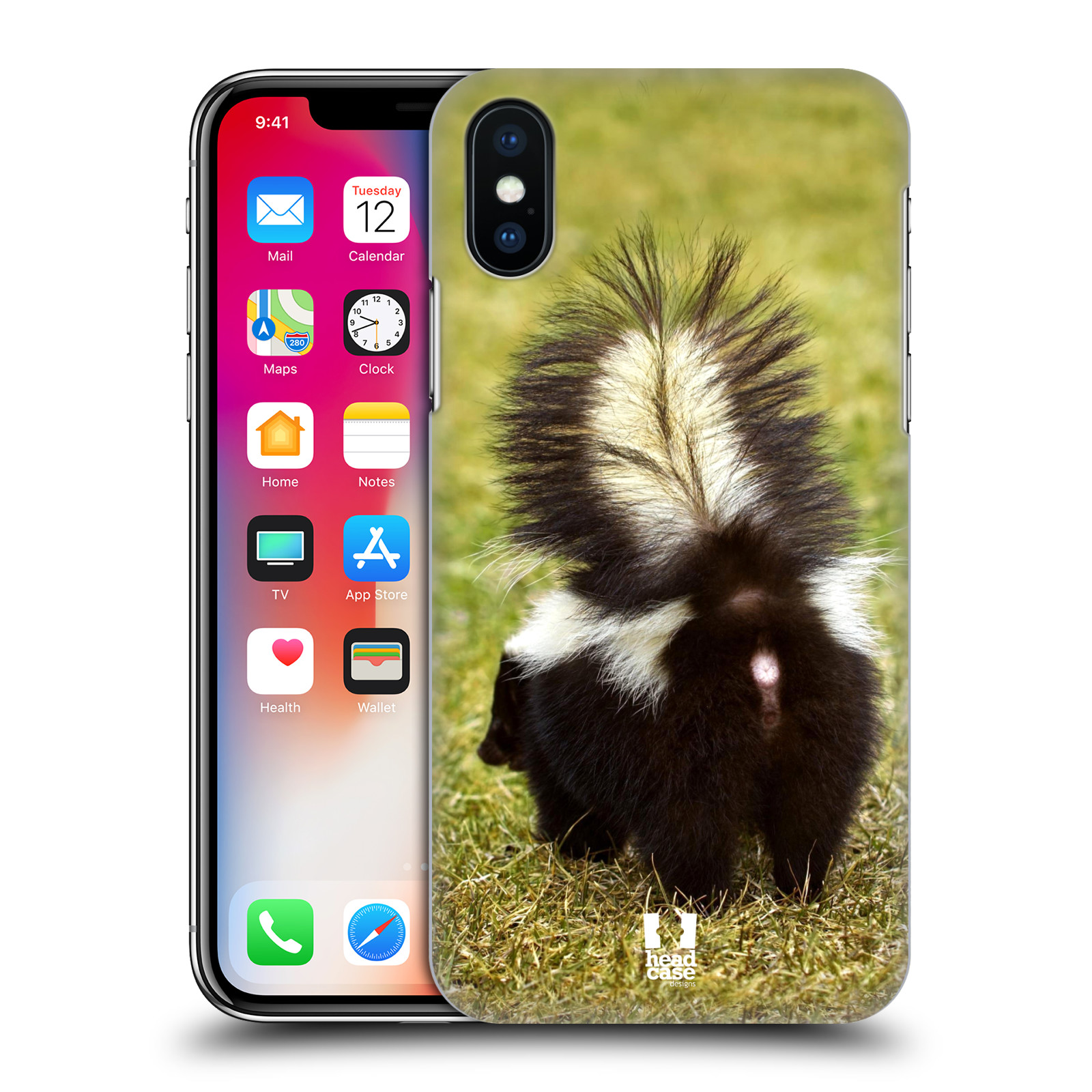 HEAD CASE plastový obal na mobil Apple Iphone X / XS vzor slavná zvířata foto skunk