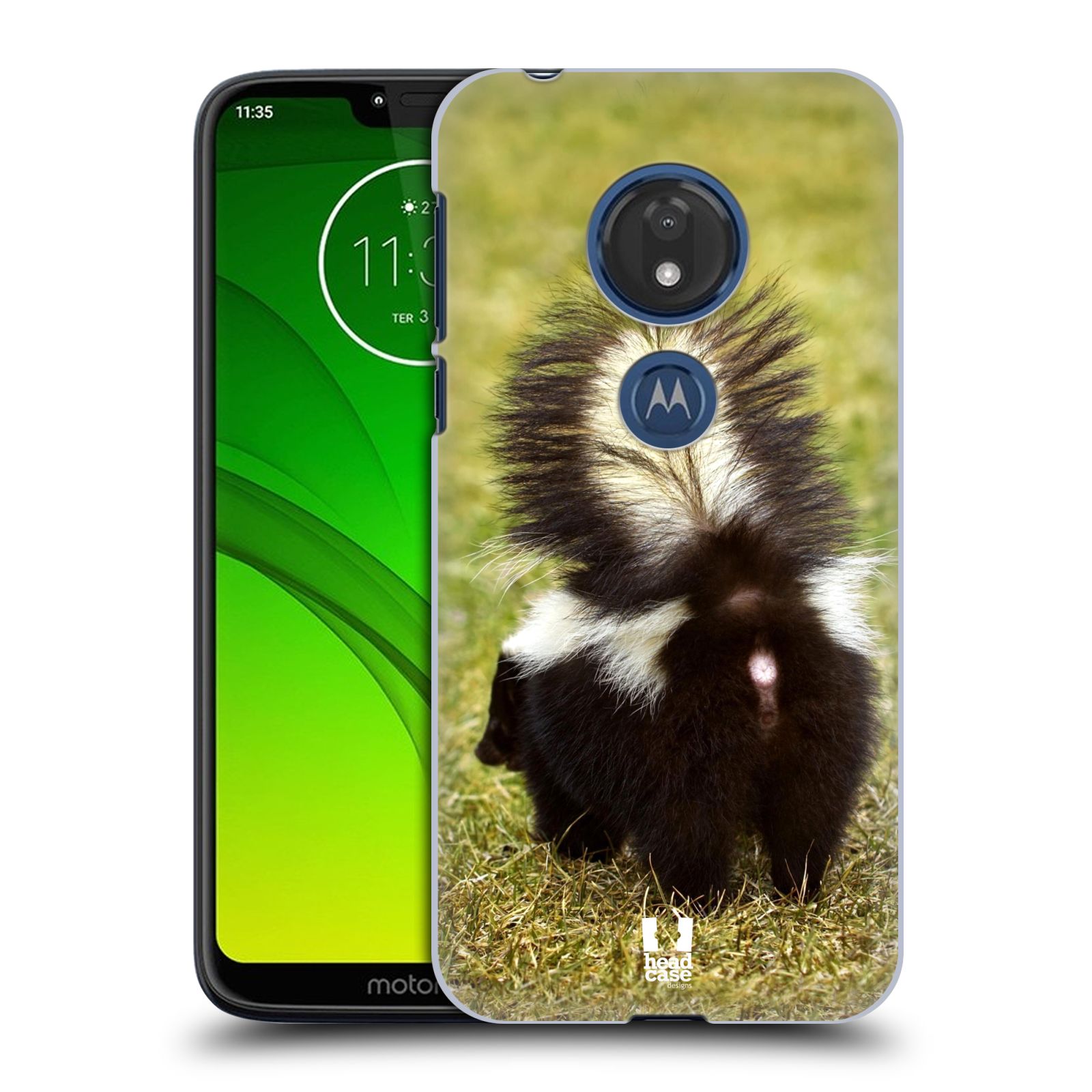 Pouzdro na mobil Motorola Moto G7 Play vzor slavná zvířata foto skunk