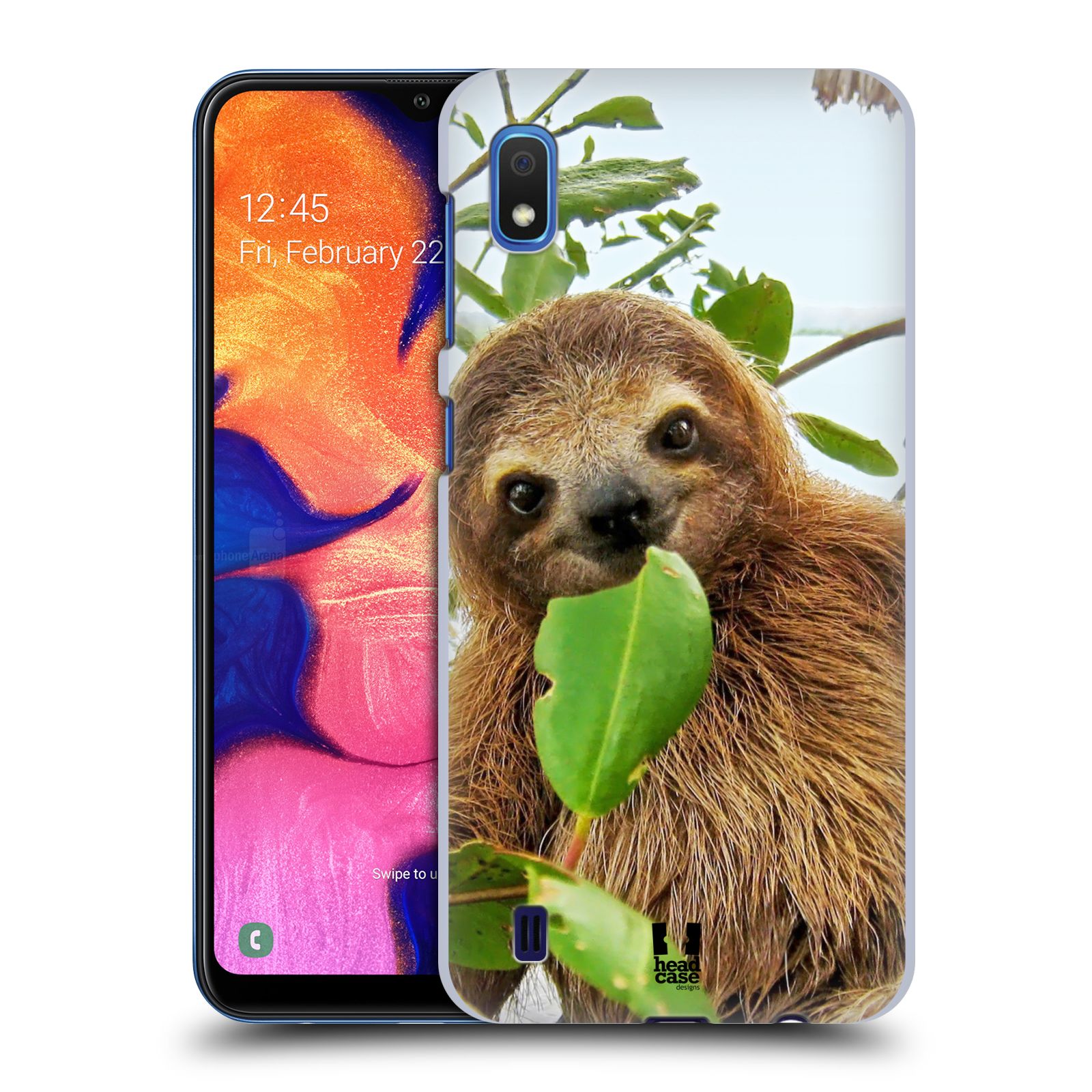 Pouzdro na mobil Samsung Galaxy A10 - HEAD CASE - vzor slavná zvířata foto lenochod