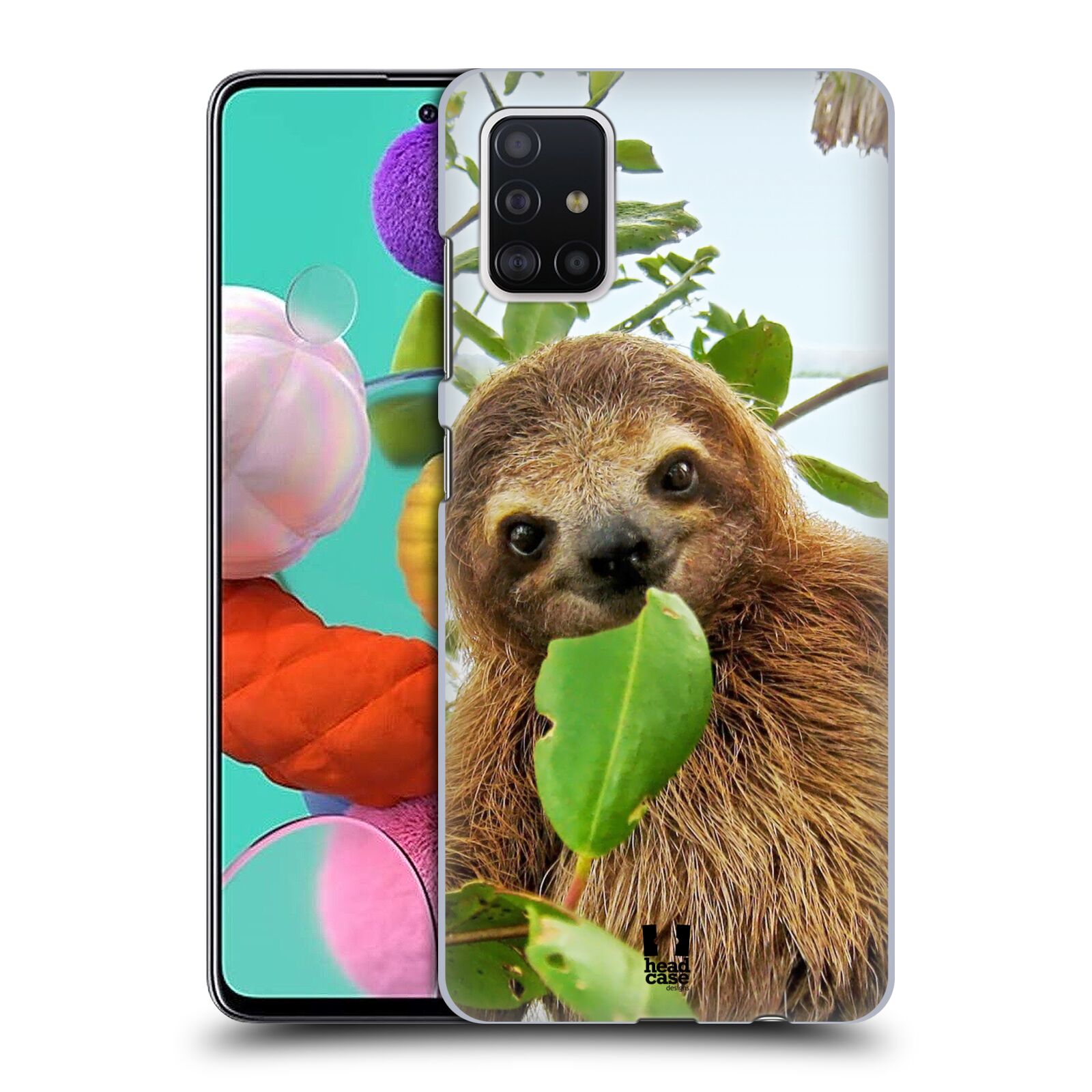 Pouzdro na mobil Samsung Galaxy A51 - HEAD CASE - vzor slavná zvířata foto lenochod