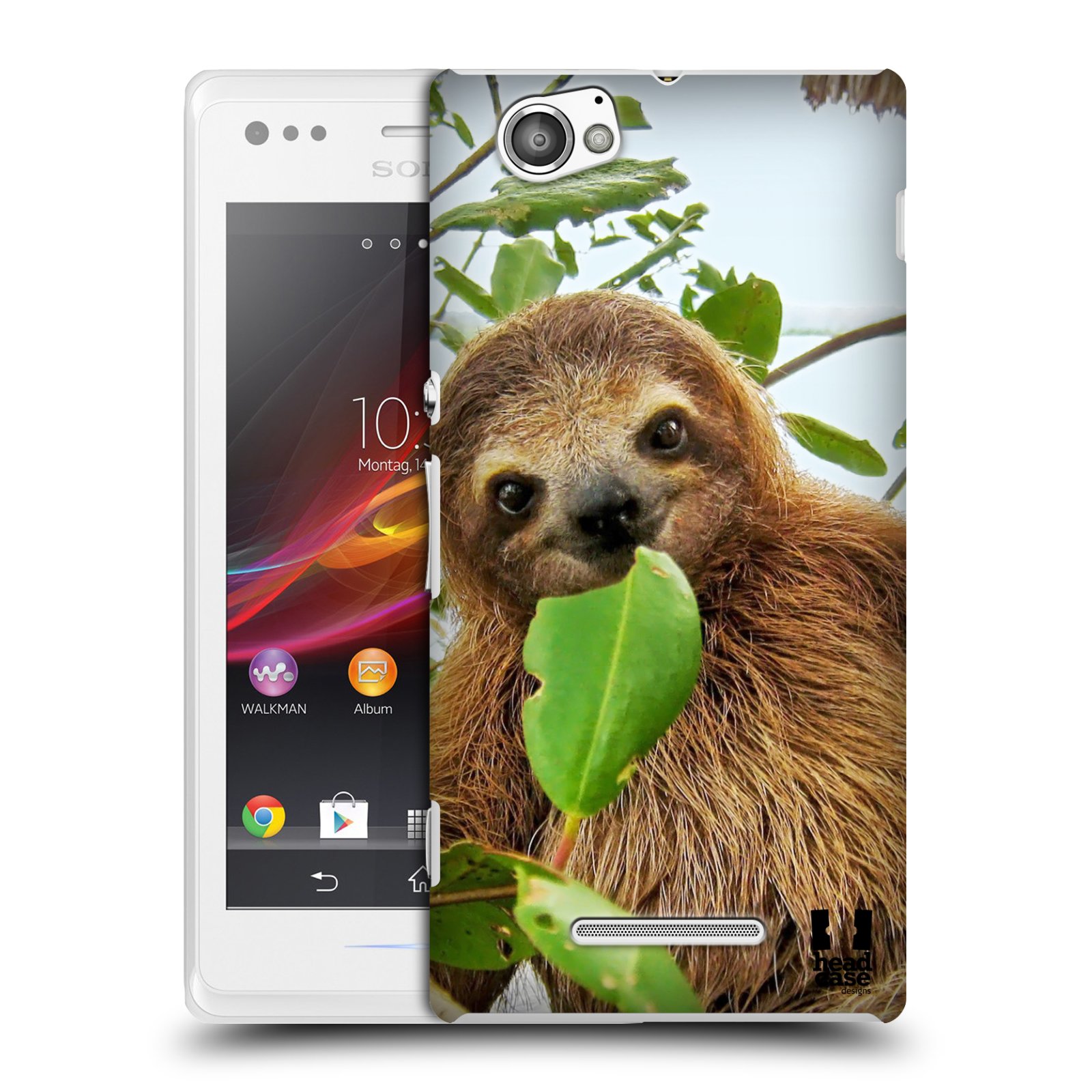 HEAD CASE plastový obal na mobil Sony Xperia M vzor slavná zvířata foto lenochod