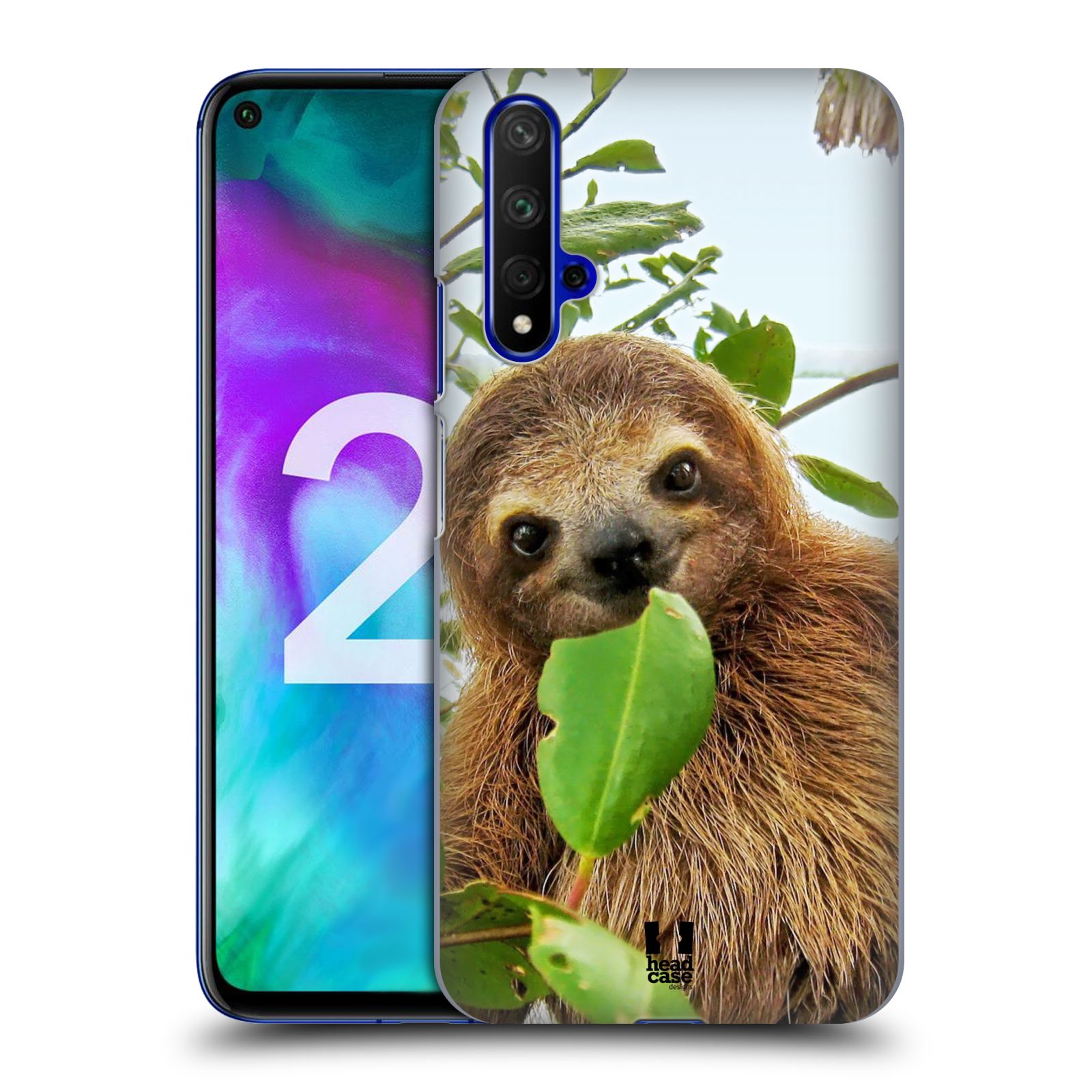 Pouzdro na mobil Honor 20 - HEAD CASE - vzor slavná zvířata foto lenochod