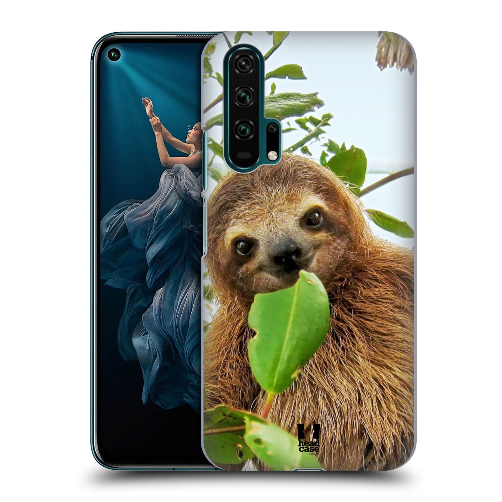 Pouzdro na mobil Honor 20 PRO - HEAD CASE - vzor slavná zvířata foto lenochod