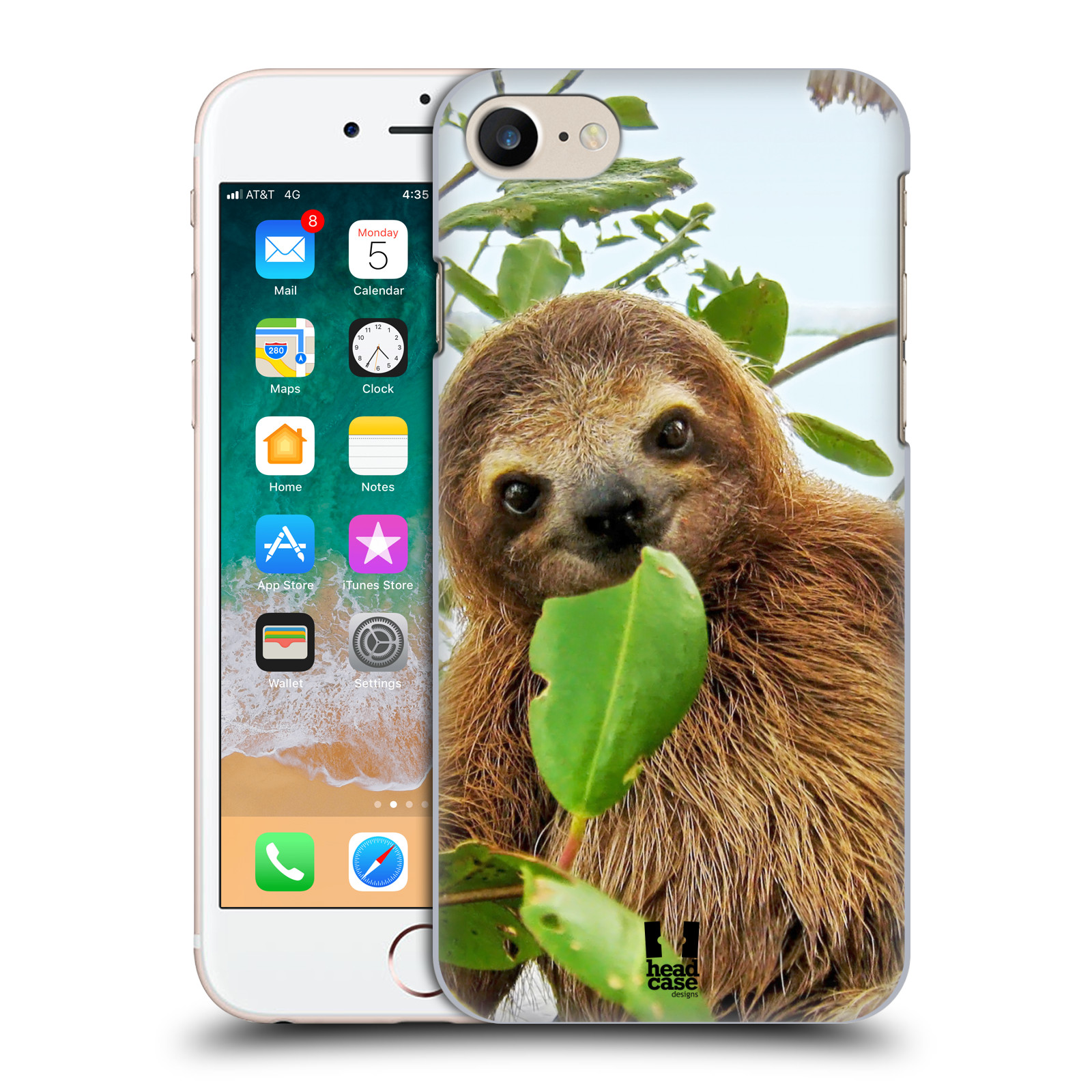 Plastové pouzdro pro mobil Apple Iphone 7/8/SE 2020 vzor slavná zvířata foto lenochod