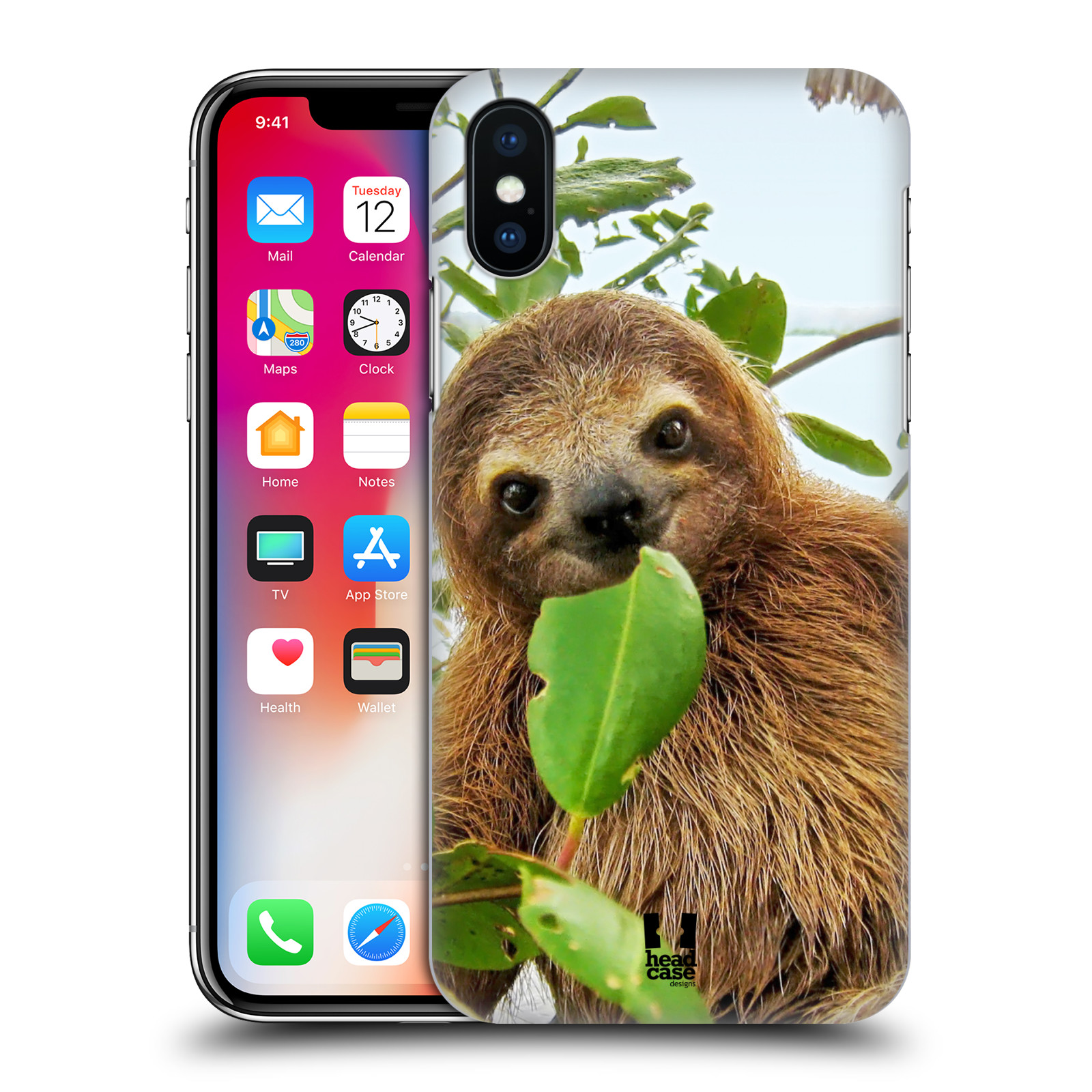 HEAD CASE plastový obal na mobil Apple Iphone X / XS vzor slavná zvířata foto lenochod