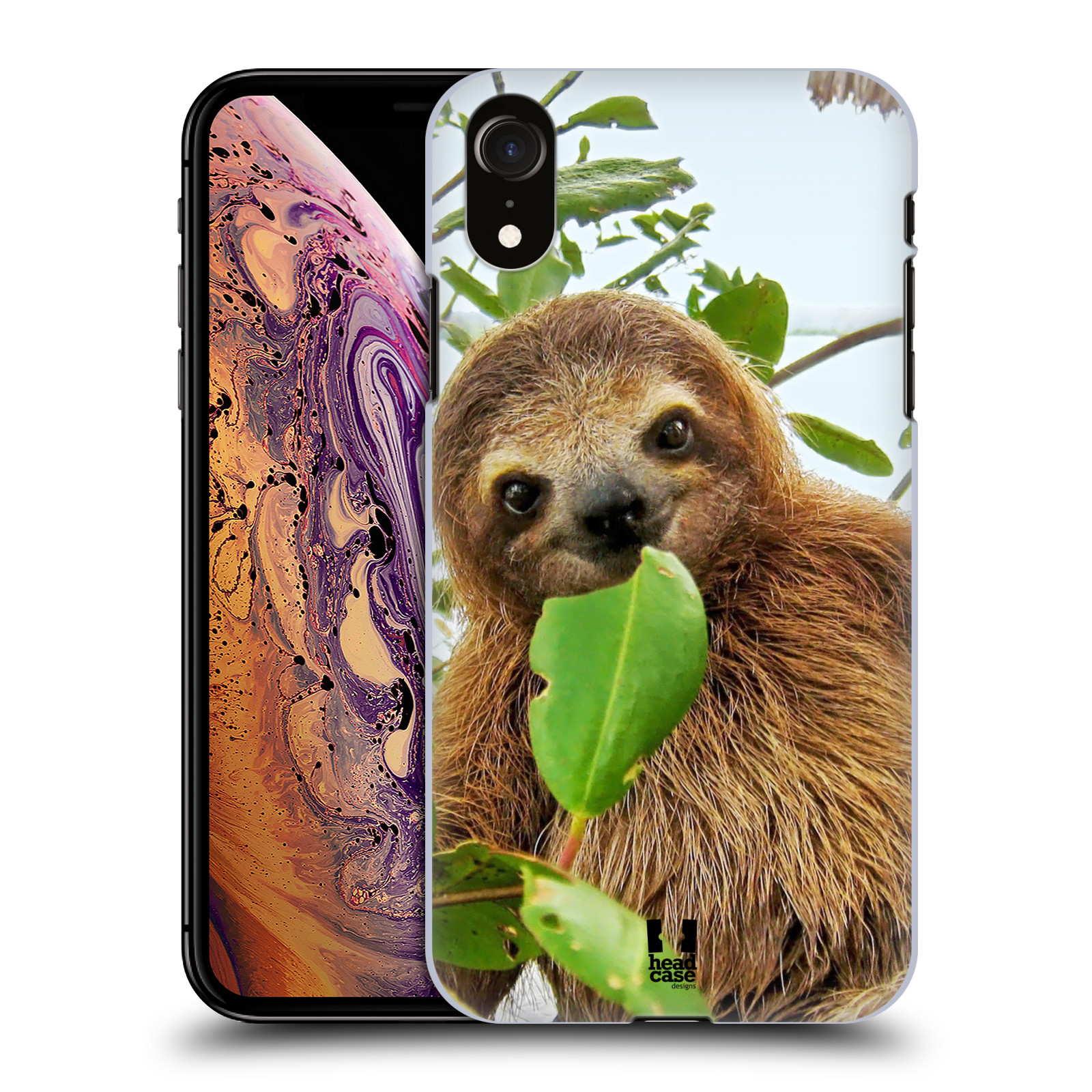 HEAD CASE plastový obal na mobil Apple Iphone XR vzor slavná zvířata foto lenochod