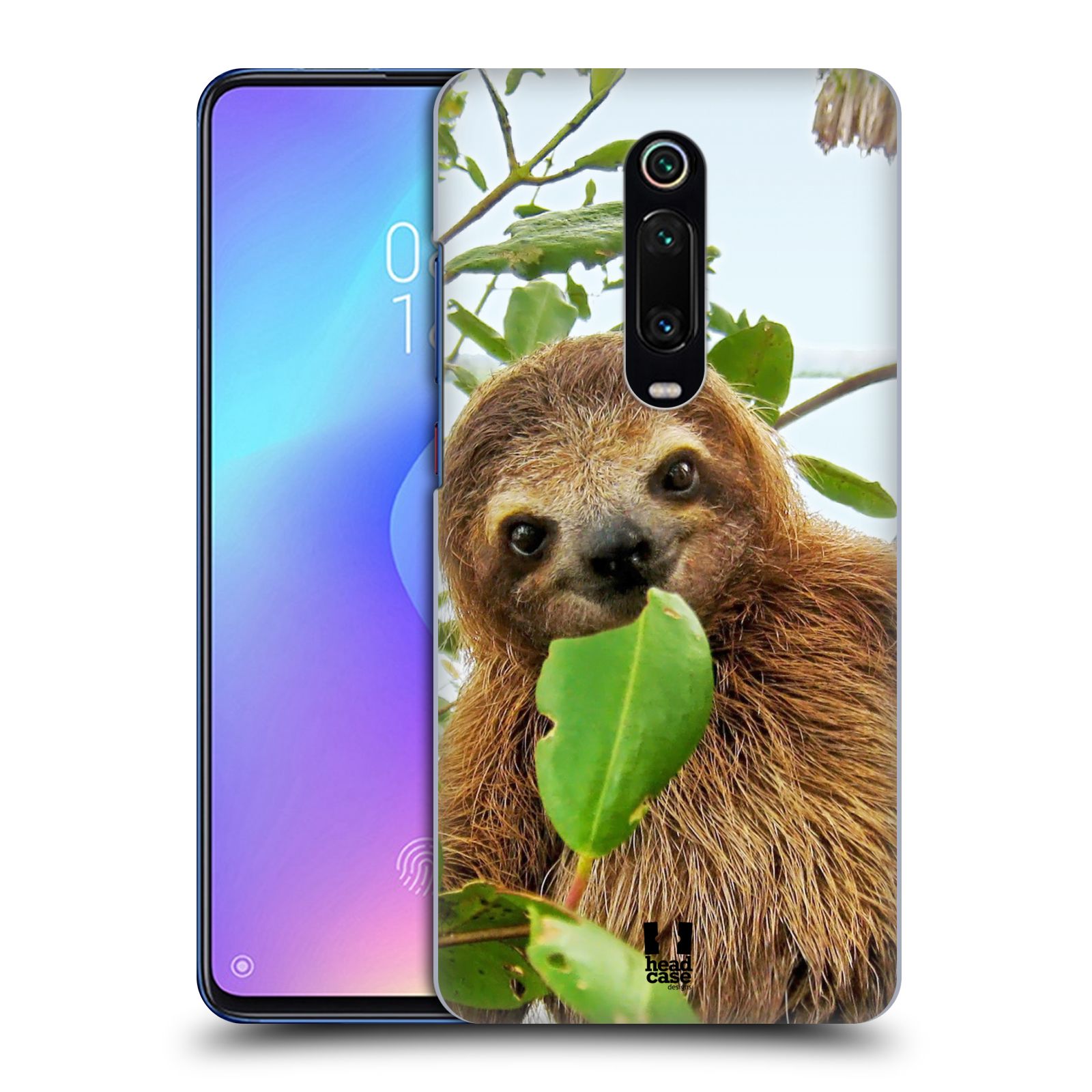 Pouzdro na mobil Xiaomi Mi 9T PRO - HEAD CASE - vzor slavná zvířata foto lenochod