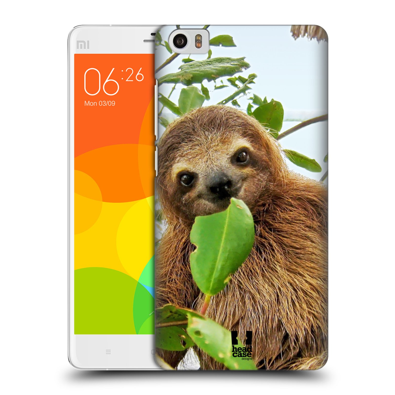 HEAD CASE pevný plastový obal na mobil XIAOMI Mi Note vzor slavná zvířata foto lenochod