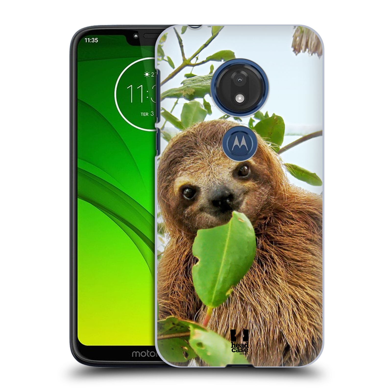 Pouzdro na mobil Motorola Moto G7 Play vzor slavná zvířata foto lenochod