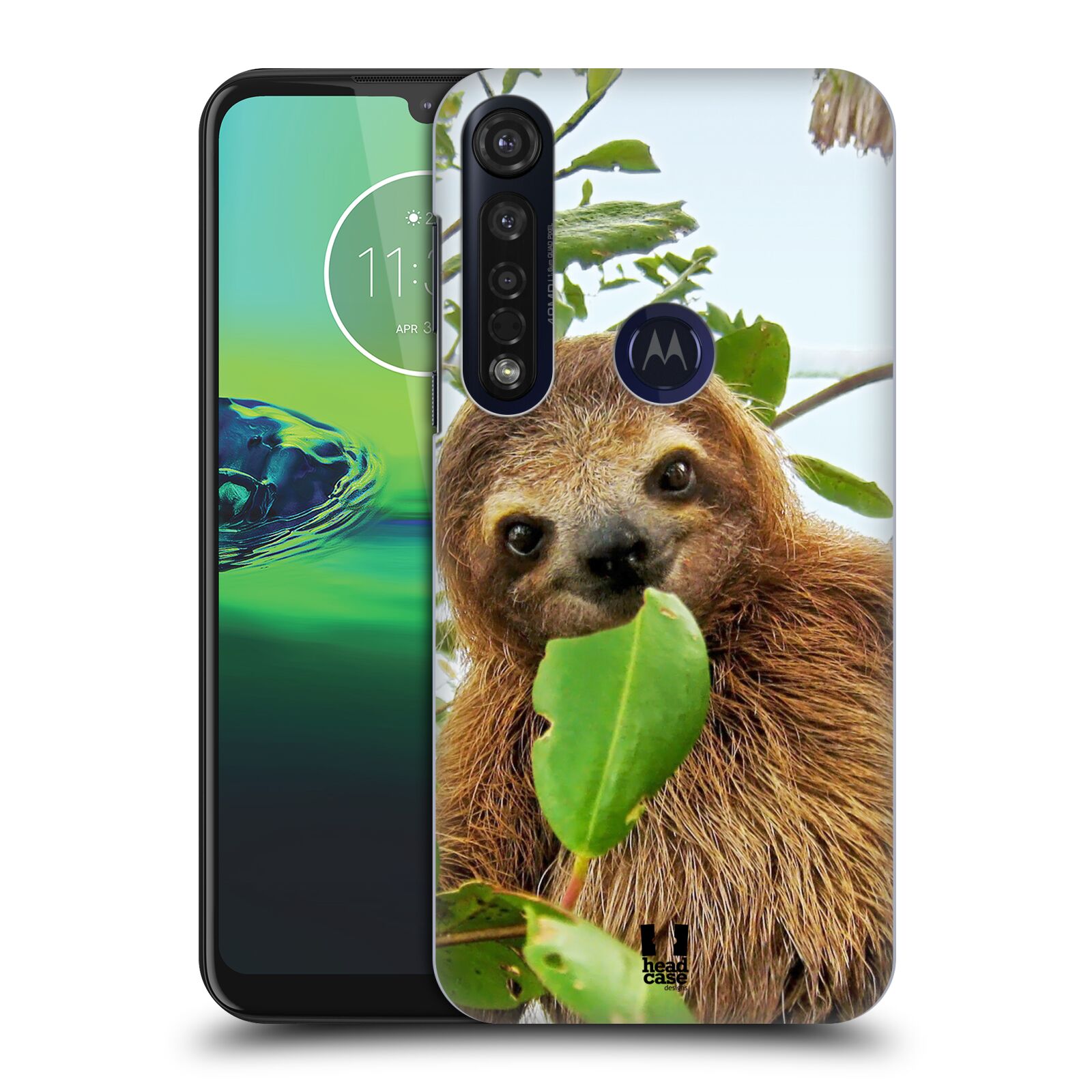 Pouzdro na mobil Motorola Moto G8 PLUS - HEAD CASE - vzor slavná zvířata foto lenochod