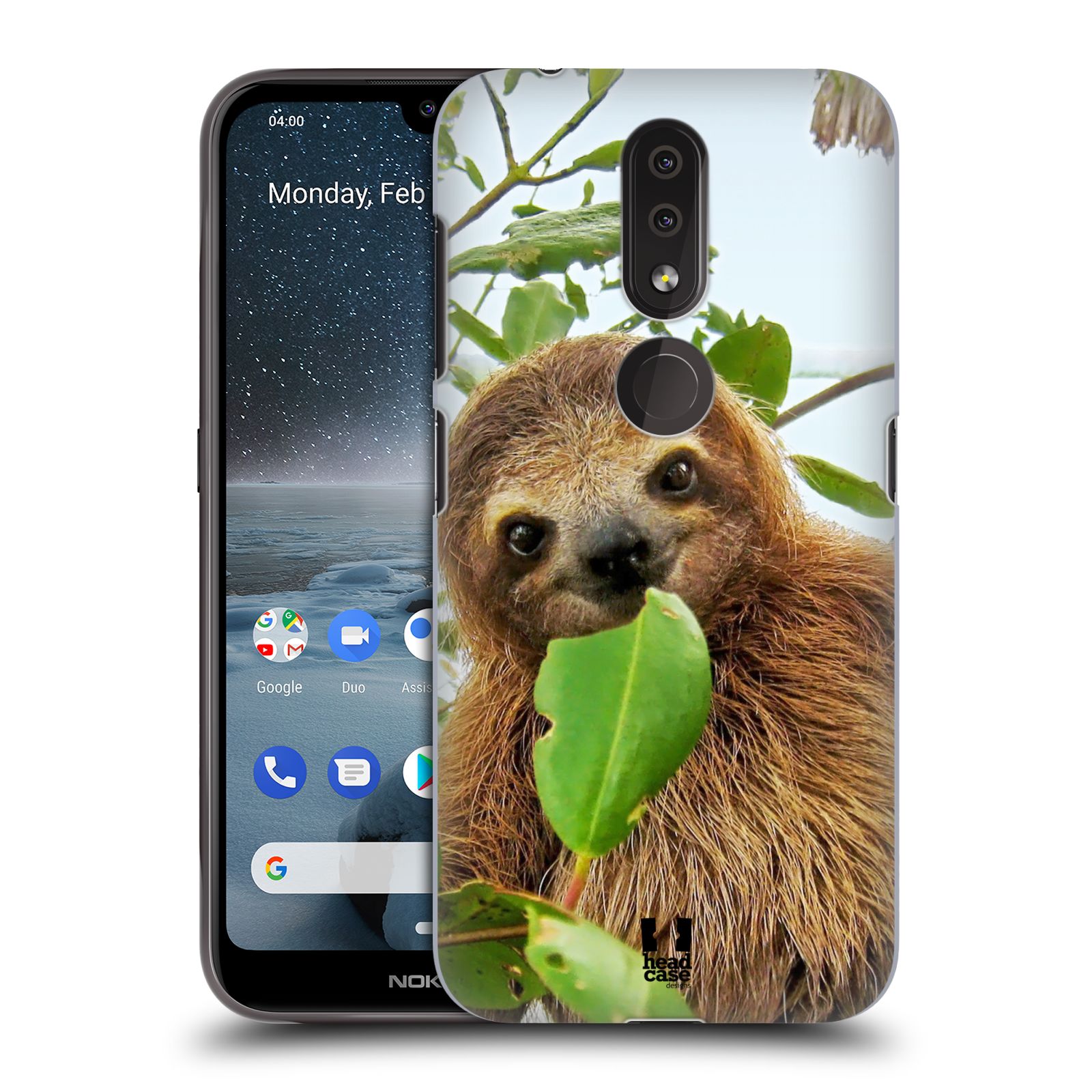 Pouzdro na mobil Nokia 4.2 - HEAD CASE - vzor slavná zvířata foto lenochod